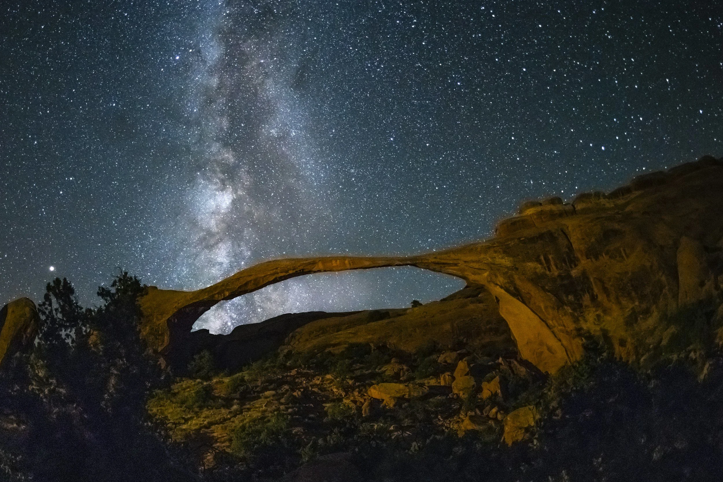 Landscape Arch at night - Devil's Garden, Arches National Park