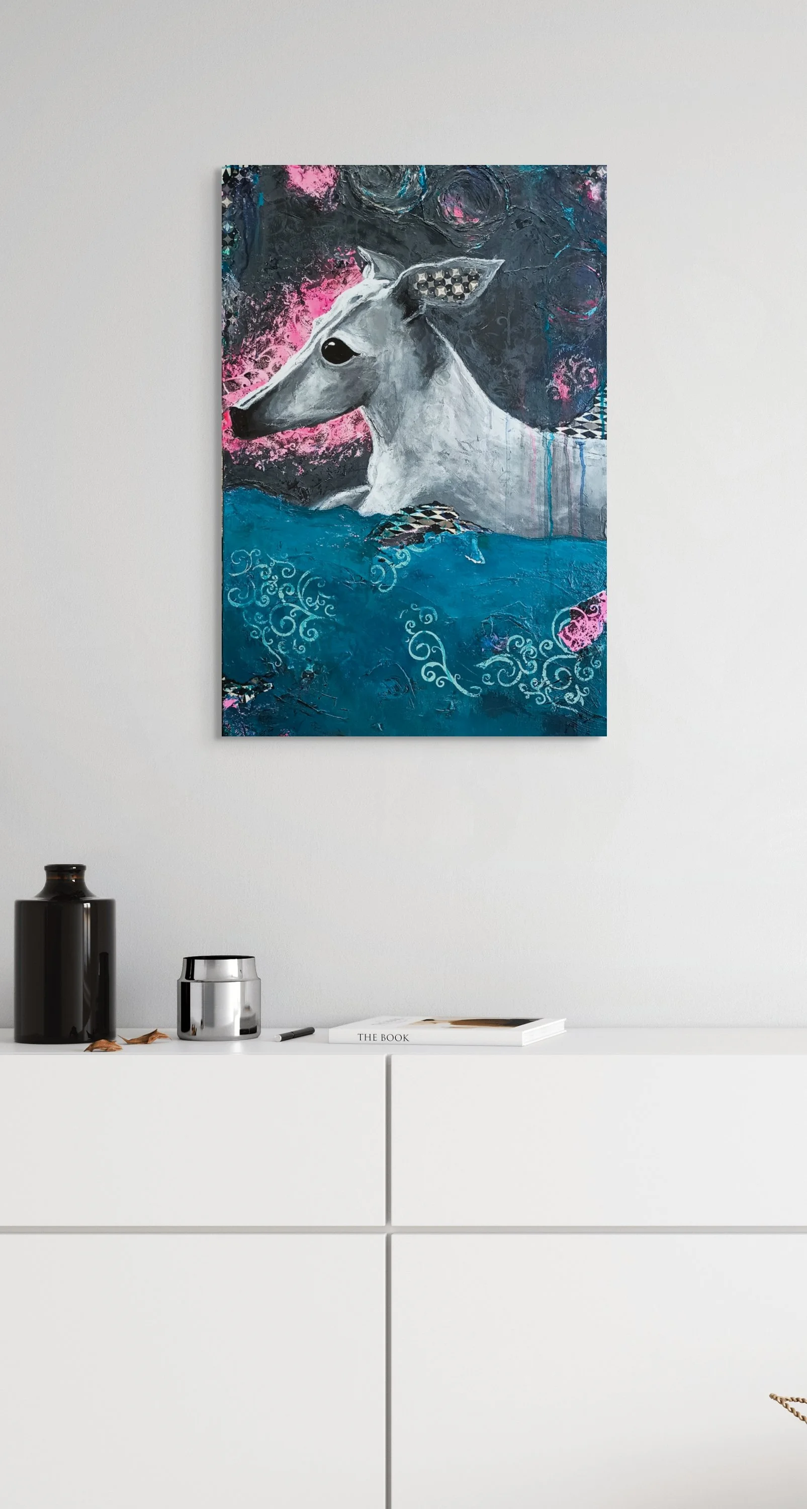 La Regina Zola  |  Acrylic and Mixed Media  |  20 x 30