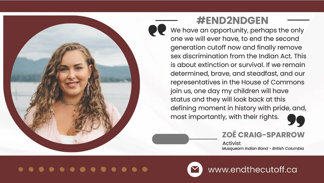 Portrait of a young woman with curly hair, smiling, wearing a pink blouse, with a body of water and mountains in the background, enclosed in a maroon circular border.