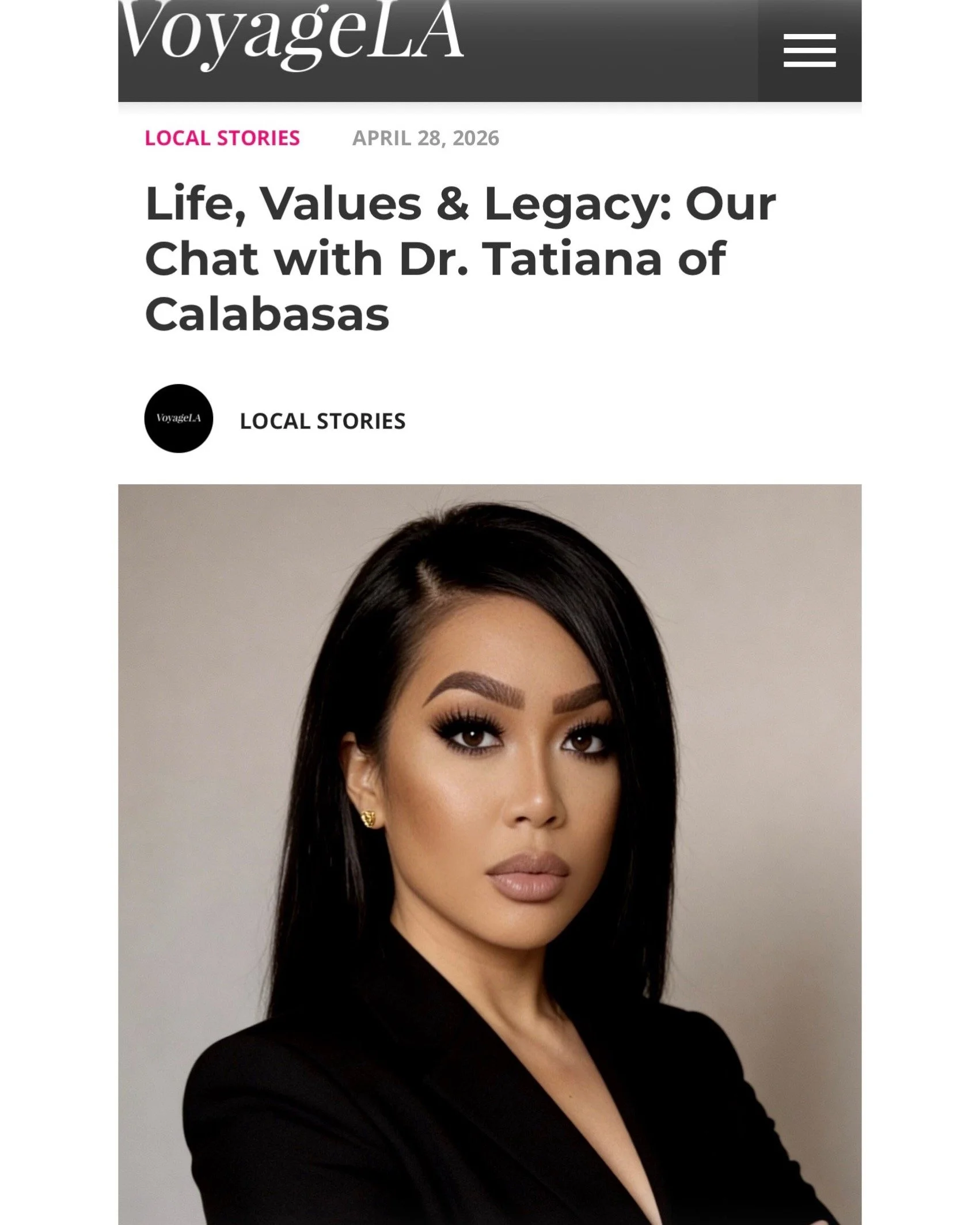 Featured in VoyageLA: A Conversation on Life, Values, and Legacy