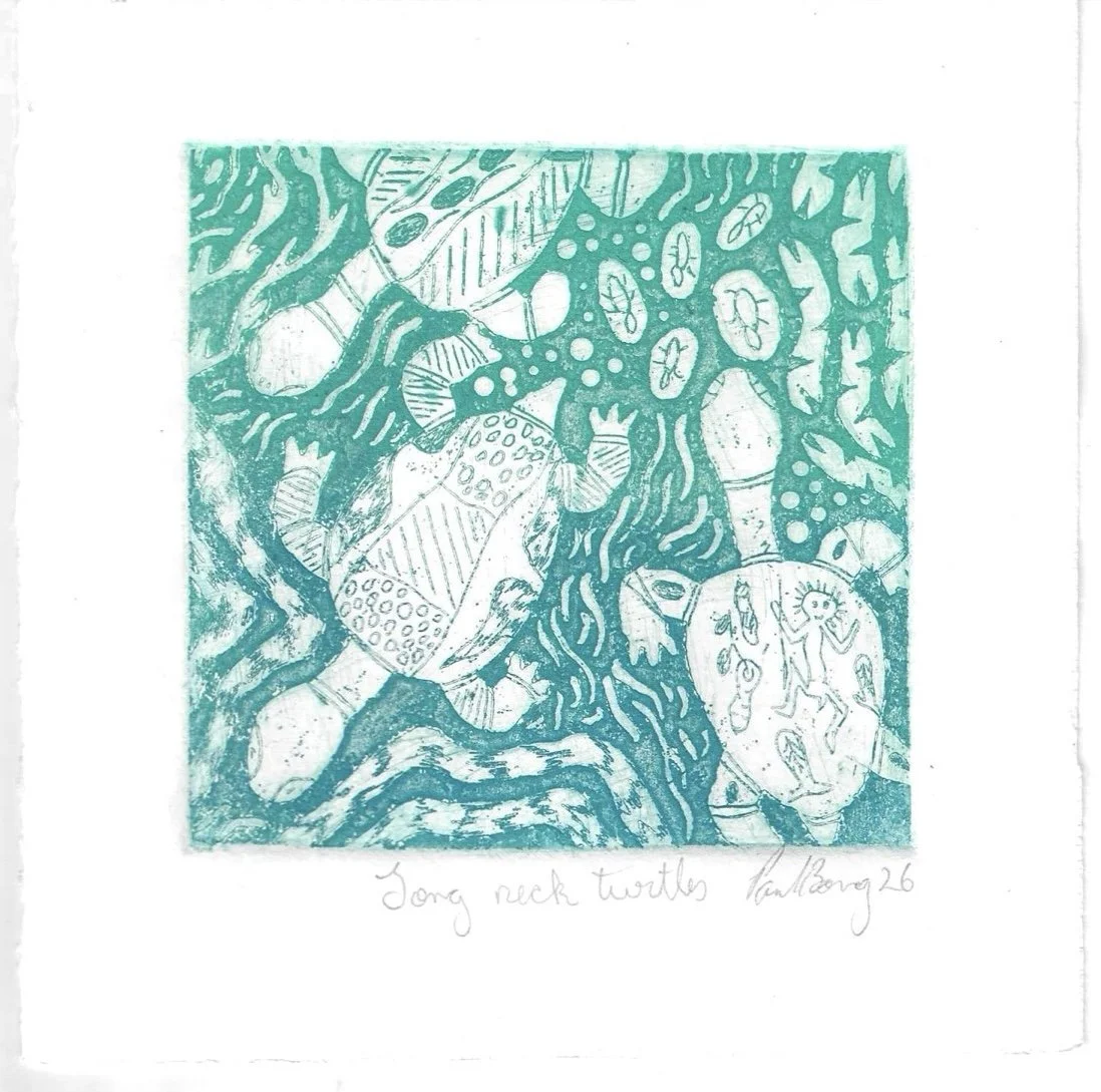 Long Neck Turtle - 180x180mm