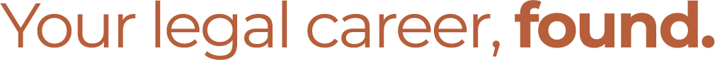 Text reads, 'Your legal career, found.'