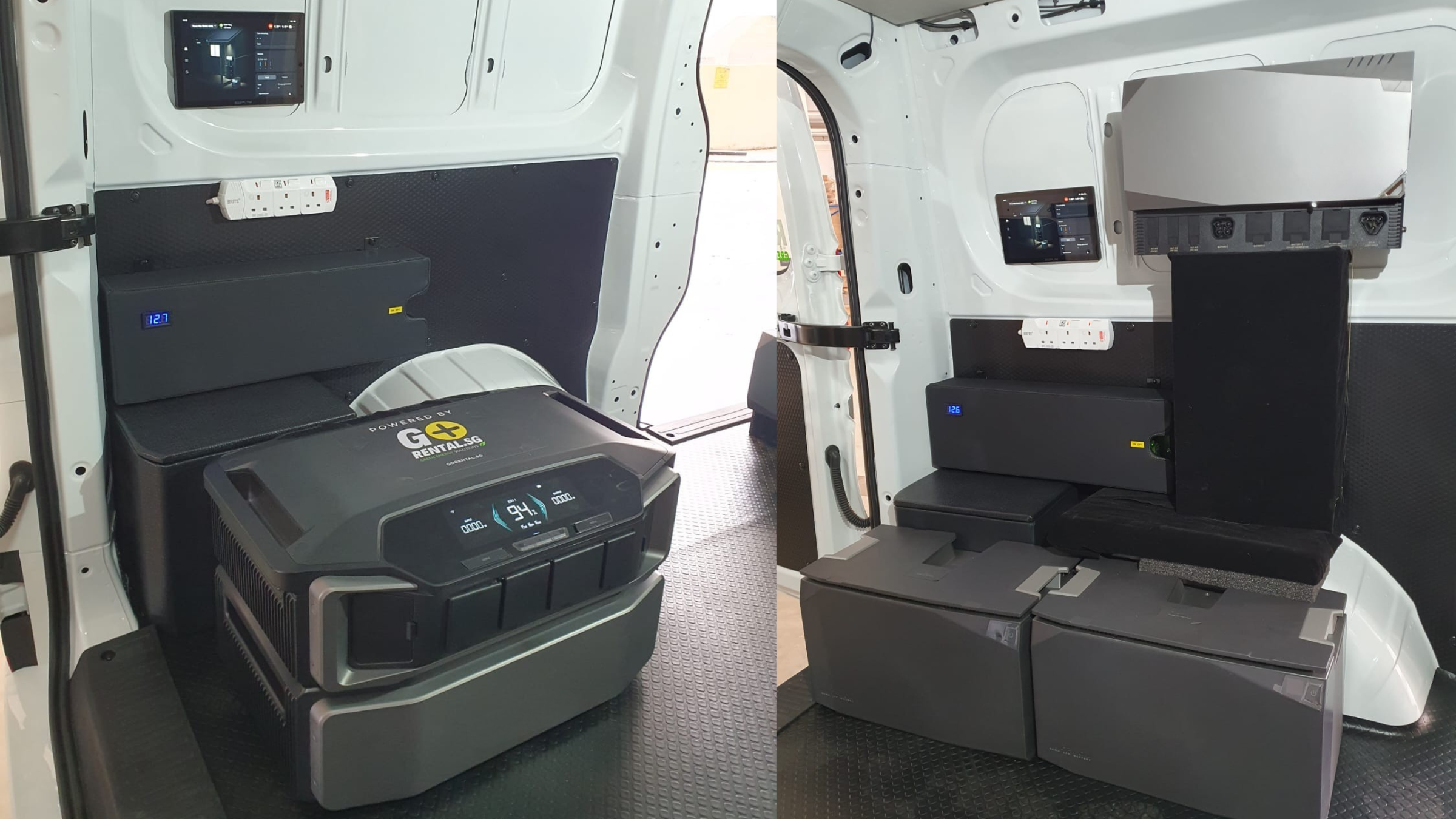 GoRentalSG's van installed with clean, mobile energy solutions