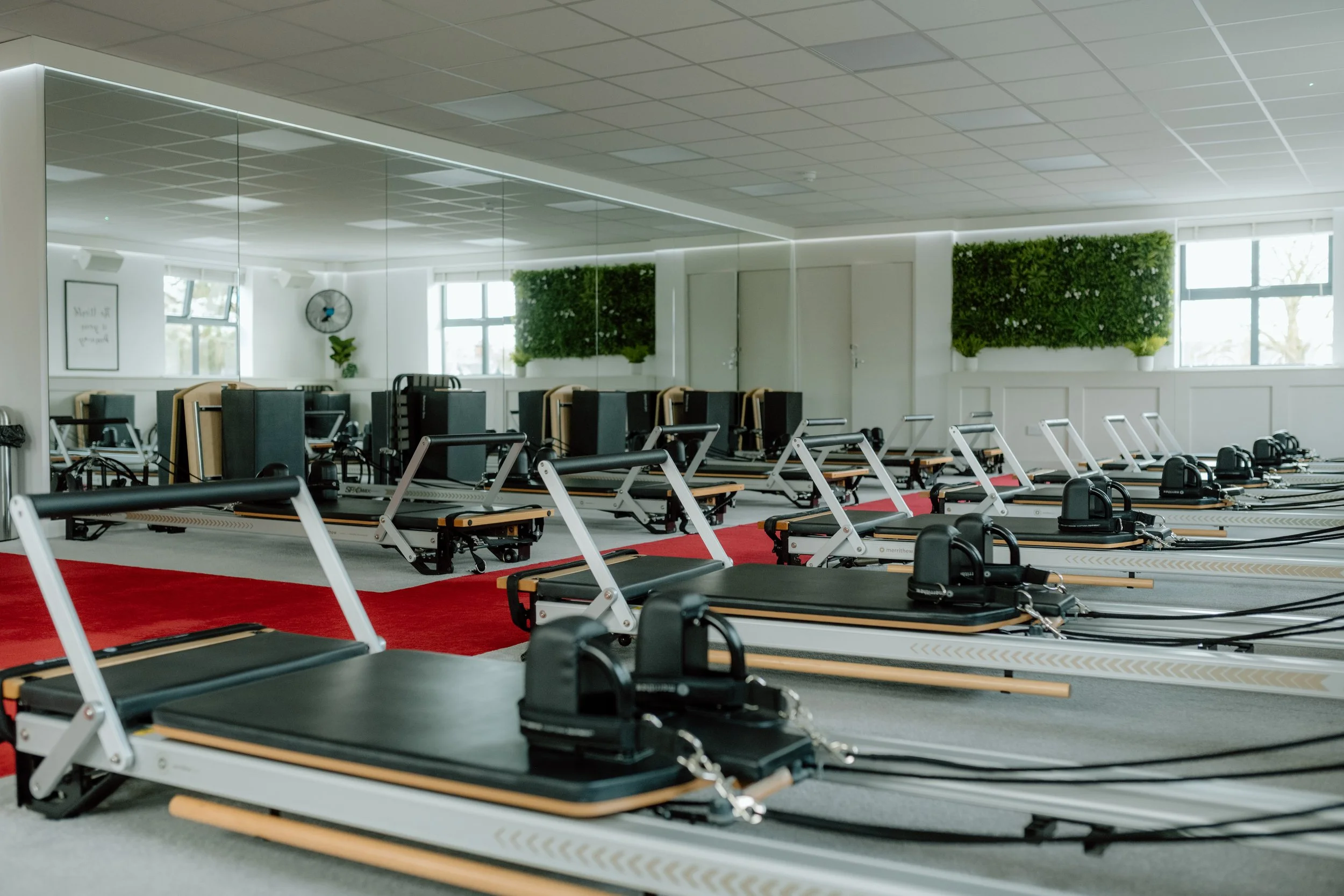 Runway Pilates Alderley Edge studio in Cheshire featuring Reformer Pilates machines
