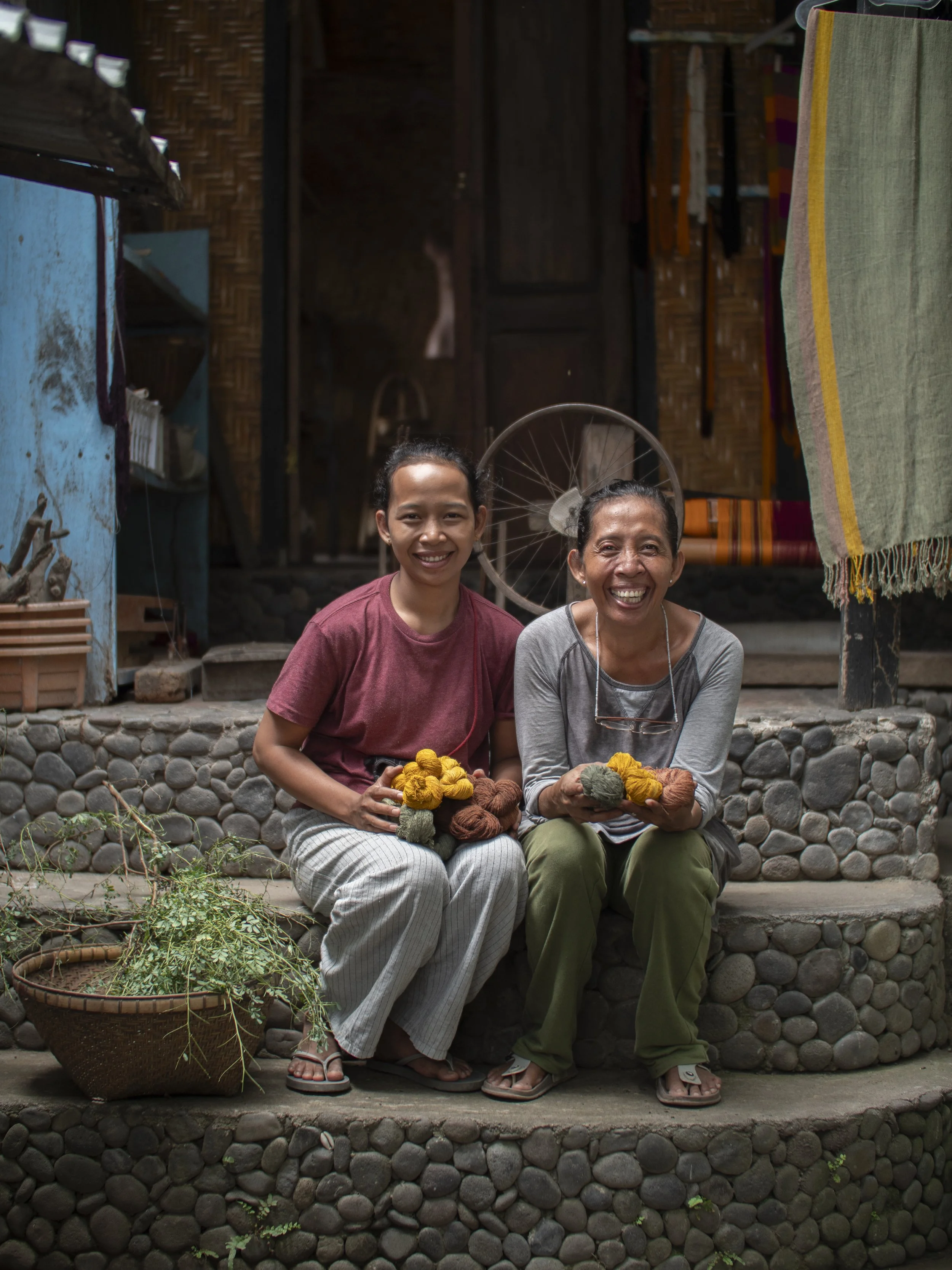 Ikat weavers of Sasak culture in Lombok, Indonesia