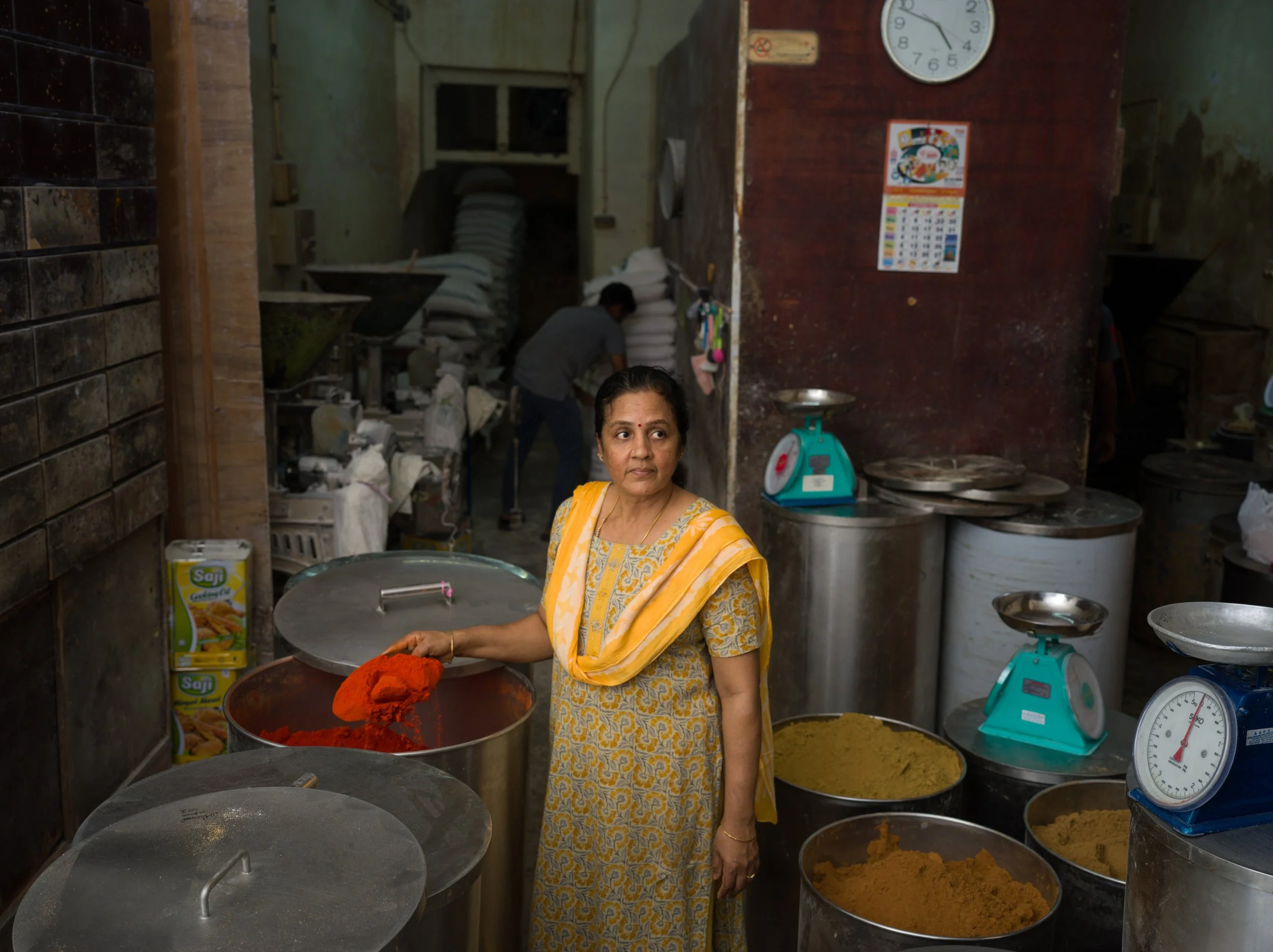 Traditional flour and spice miller in Melaka, Malaysia