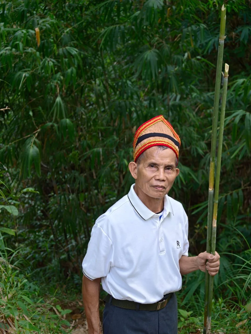 William, a Bidayuh jungle guide, foraging in the rainforest near Kuching