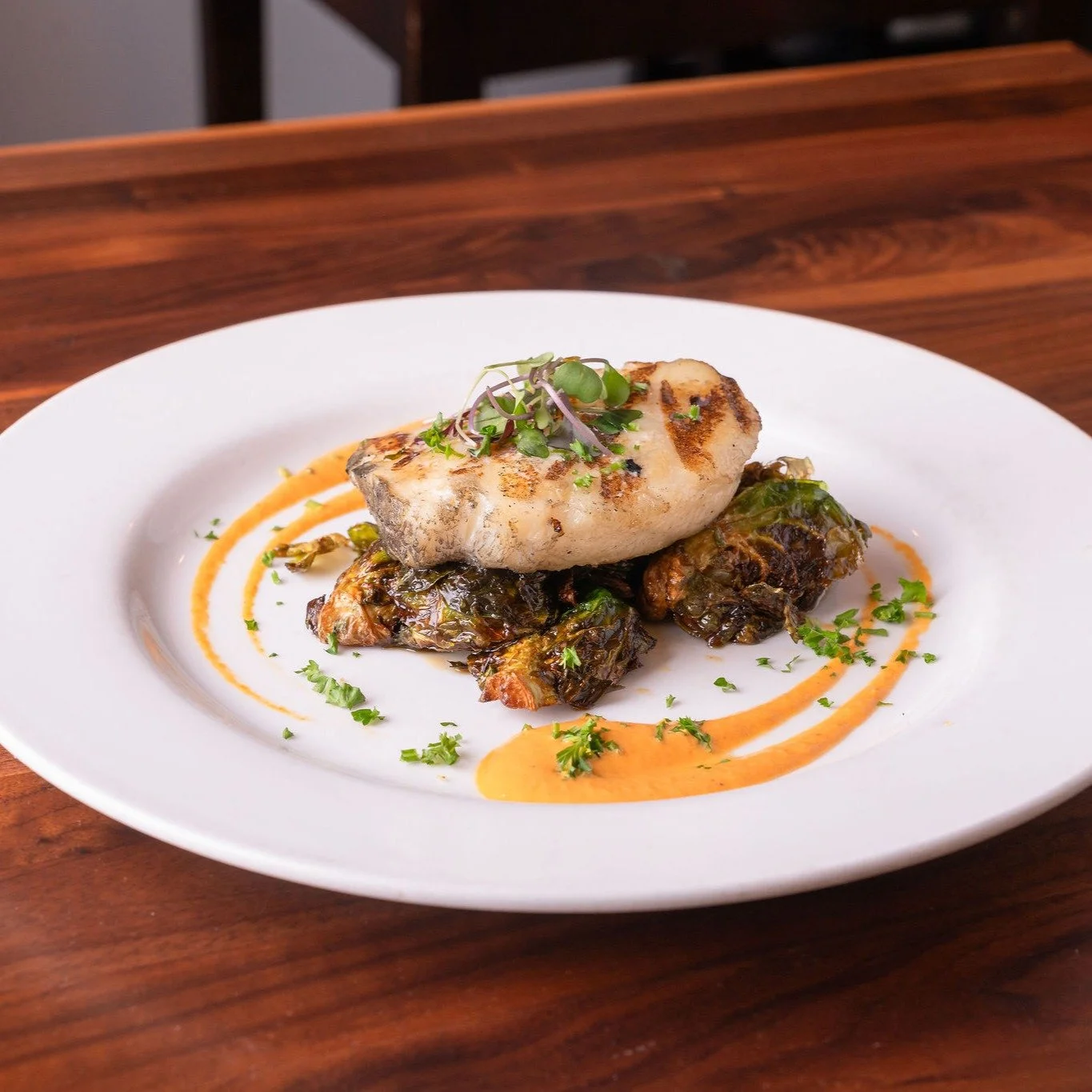 Chilean Sea Bass over your Favorite crispy Brussels sprouts.

Chilean Sea Bass done right.

Join us at Aliment for dinner tonight.

#AlimentSF
#SanFranciscoEats
#UnionSquareSF
#SFFoodie
#BayAreaDining
#ChileanSeaBass
#SeafoodLovers
#FineDiningSF
#SFD