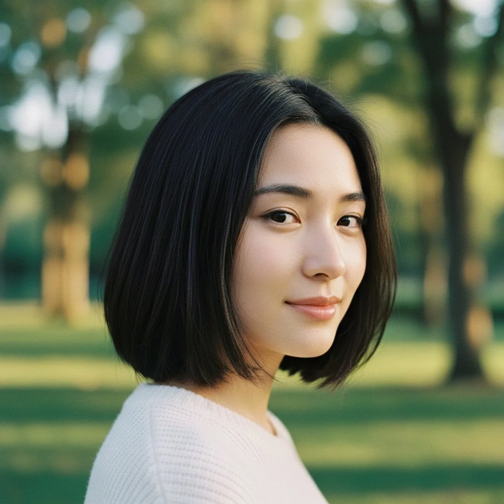 ritratto di donna orientale in esterna toscana