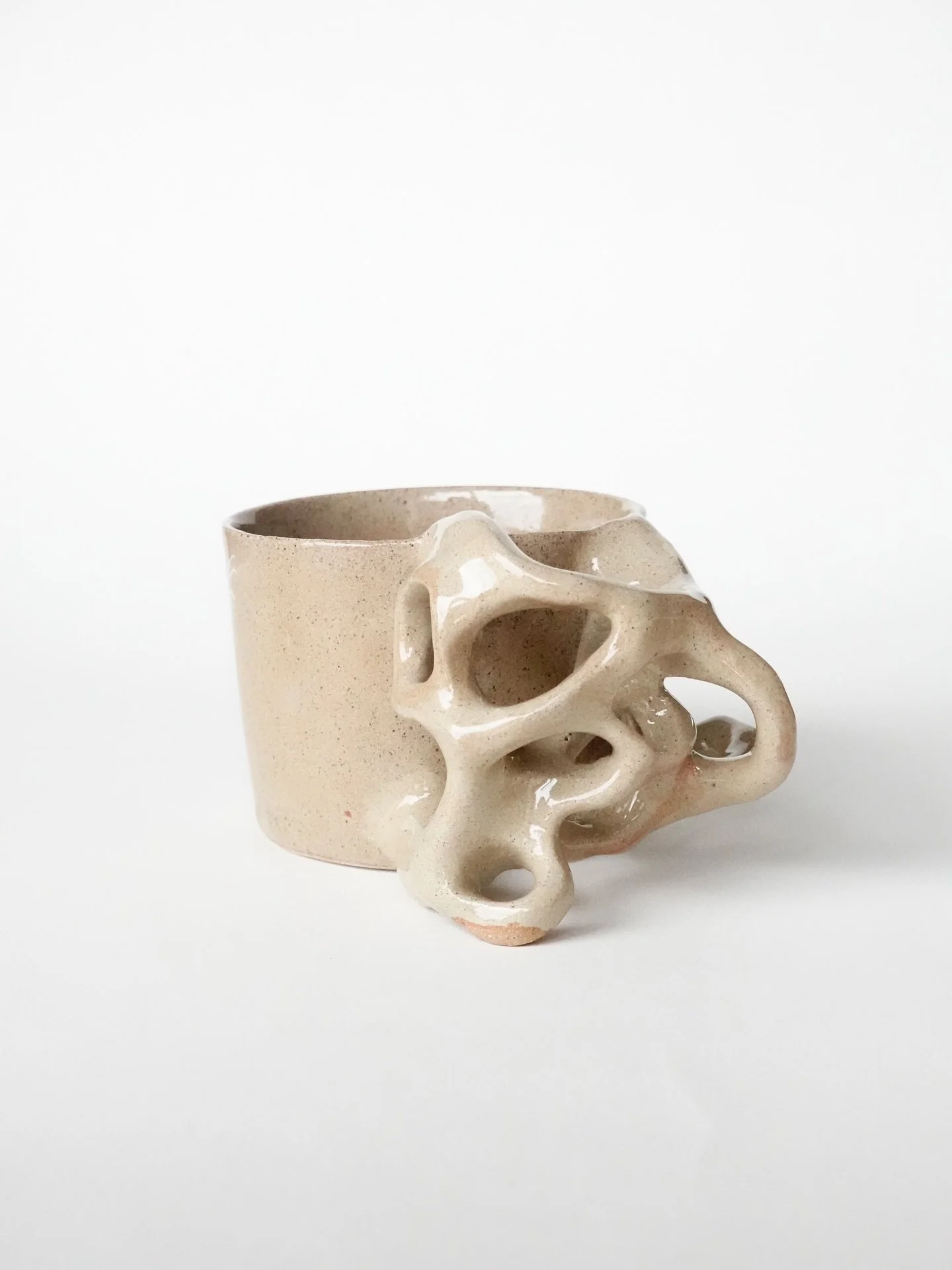 *SOLD* archaeopteryx dyno mug no. 3 of 6 

made with inishowen speckled stoneware