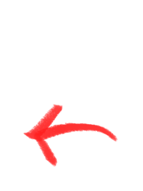 A black background with a large red arrow pointing to the lower left.