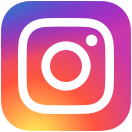 Instagram logo with rainbow gradient background