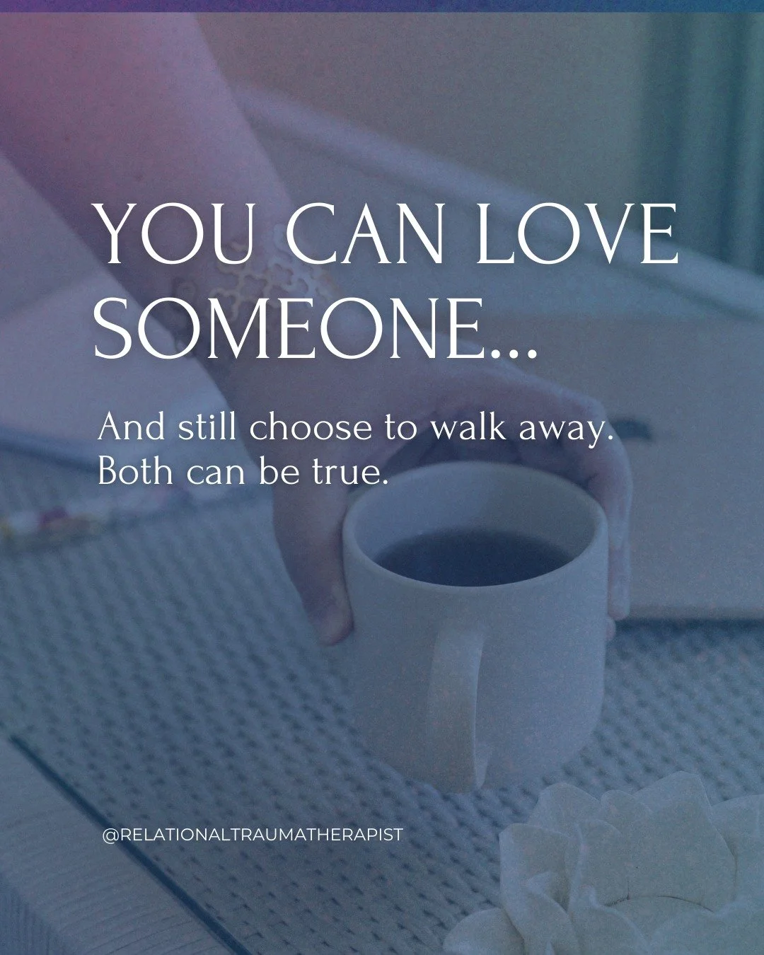 One of the hardest things about trauma recovery is realizing that love alone doesn&rsquo;t make a relationship safe.

You might still care.
You might still miss them.
You might even feel guilt for letting go.

But love without respect, consistency, s