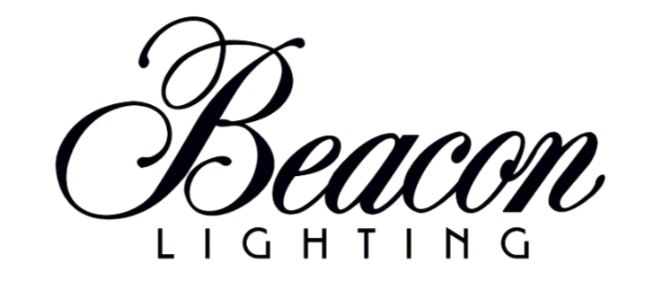 Logo for Beacon Lighting with elegant cursive font for "Beacon" and bold uppercase for "Lighting".