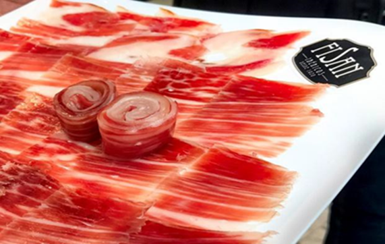 50% Jamón Ibérico de bellotas - loncheado a máquina - sobre 70 gr.