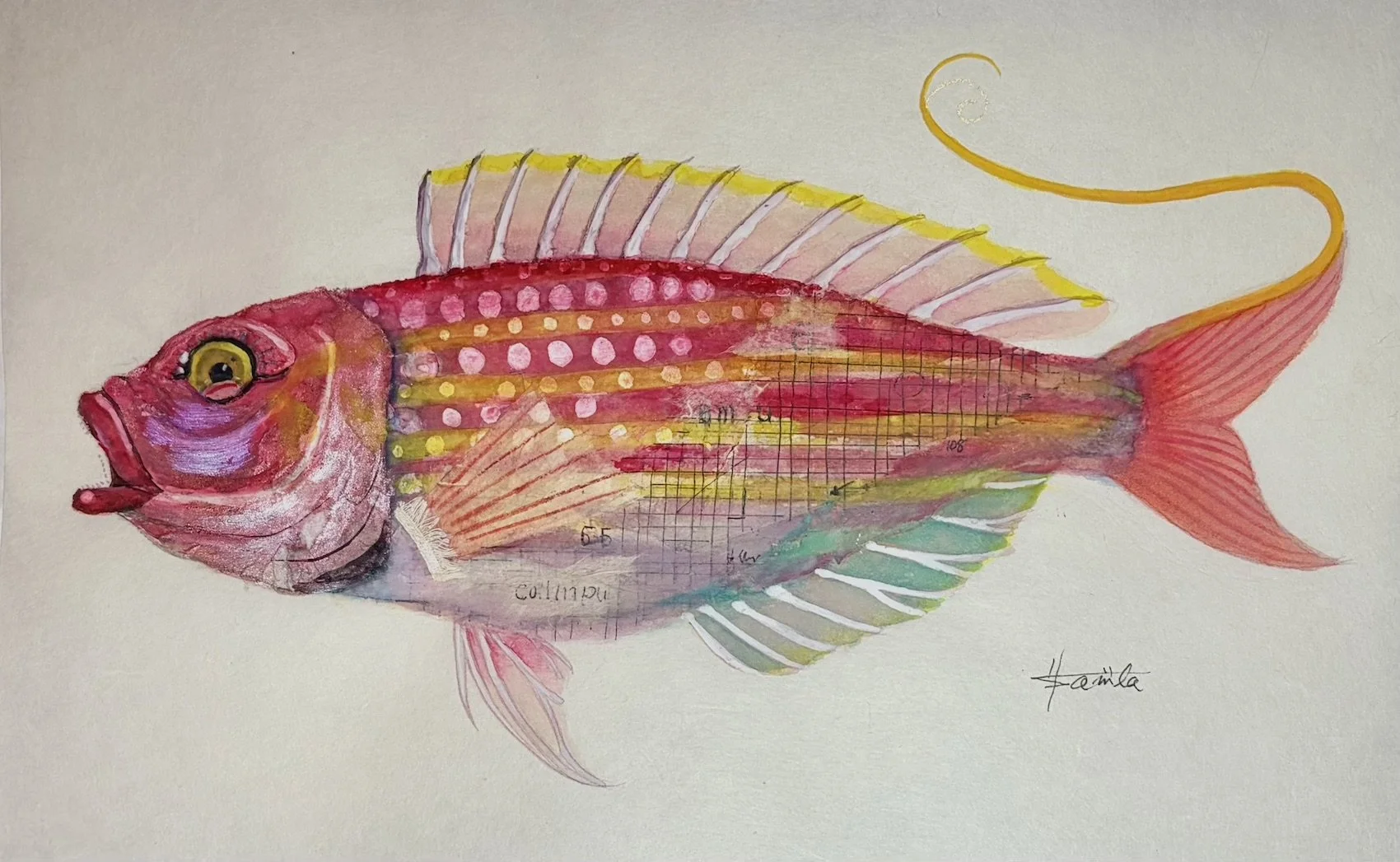 CHAMBRE_百海百魚_継ぎ紙_コラージュ