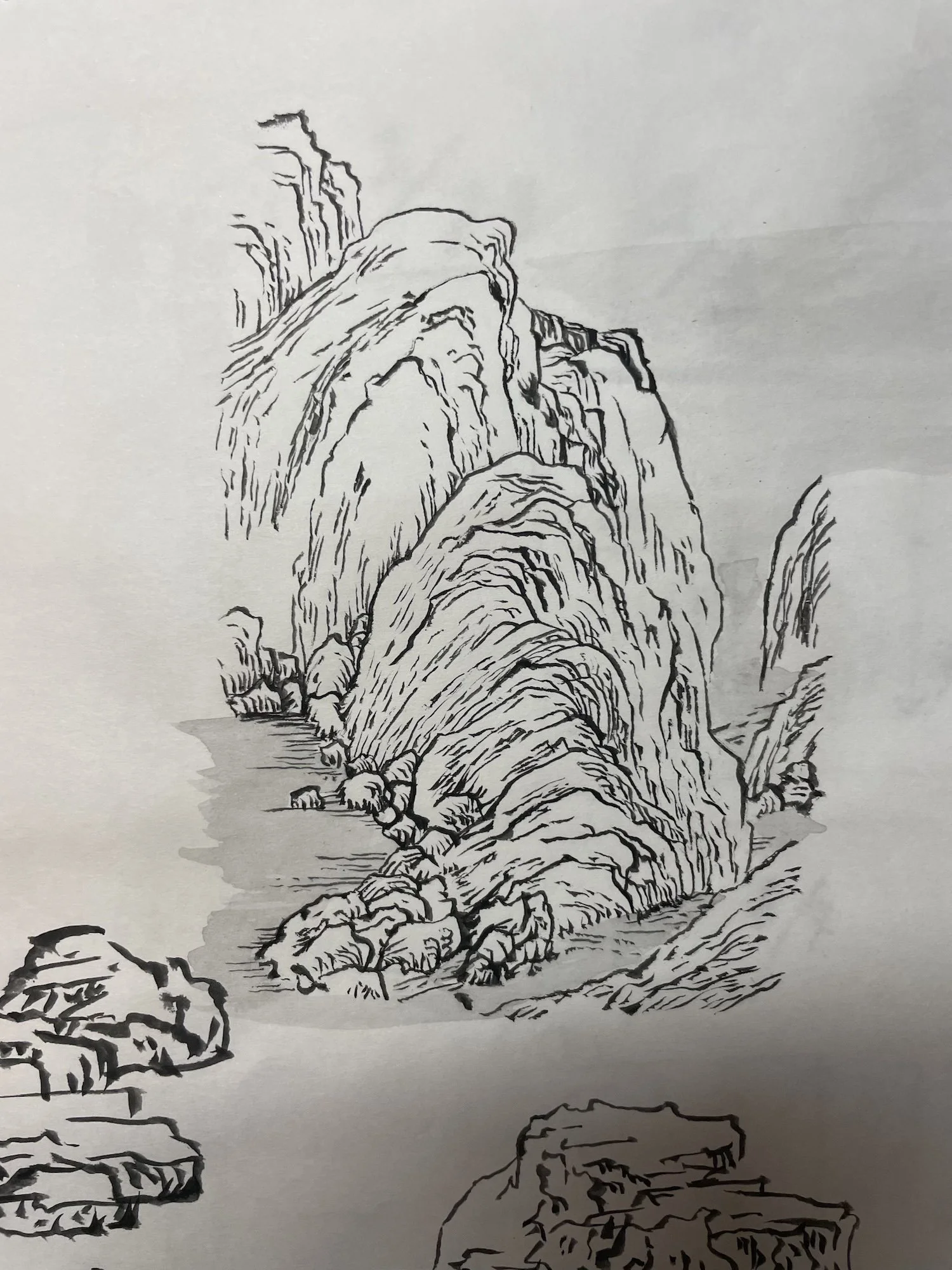 筆線画き模写_ 介子園画博より