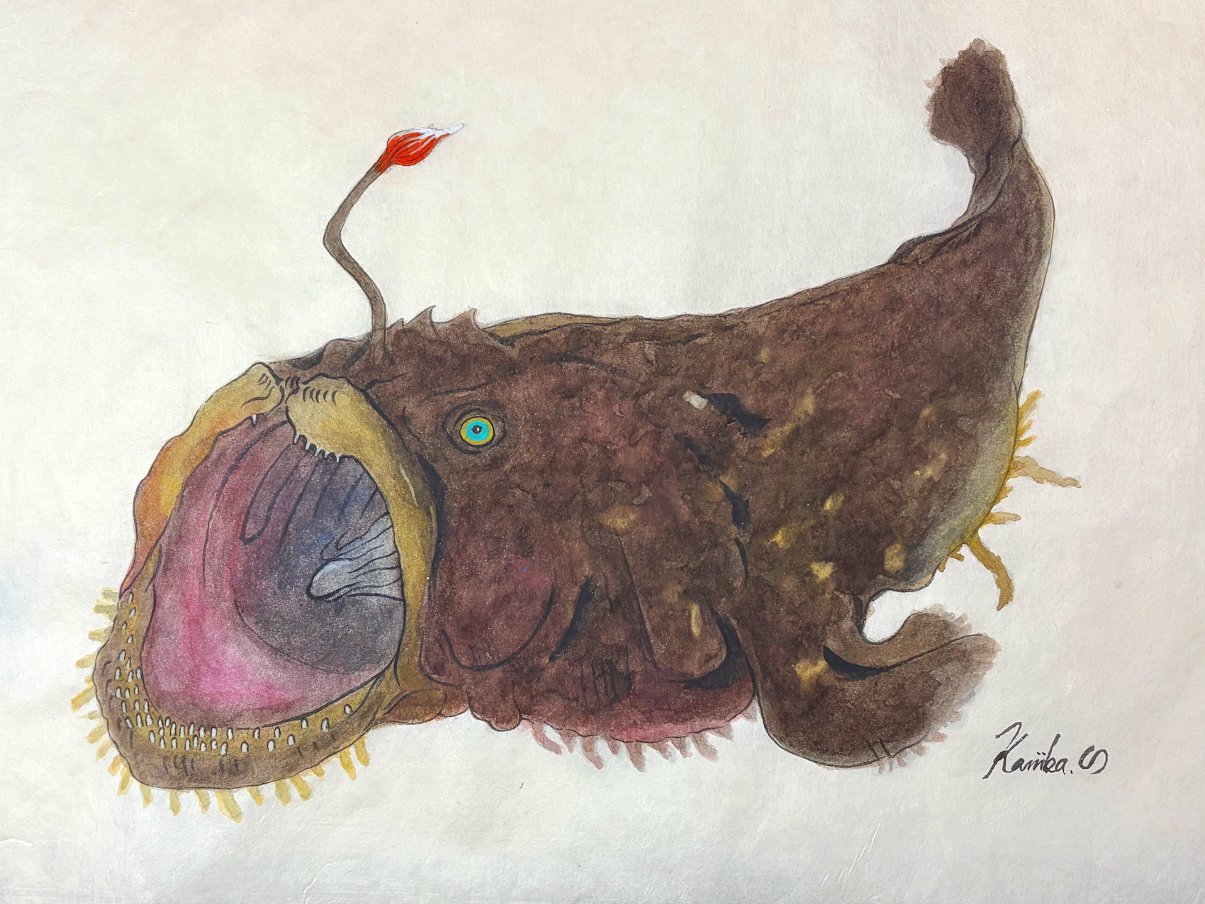 アンコウ_きよまる魚図鑑 日本画