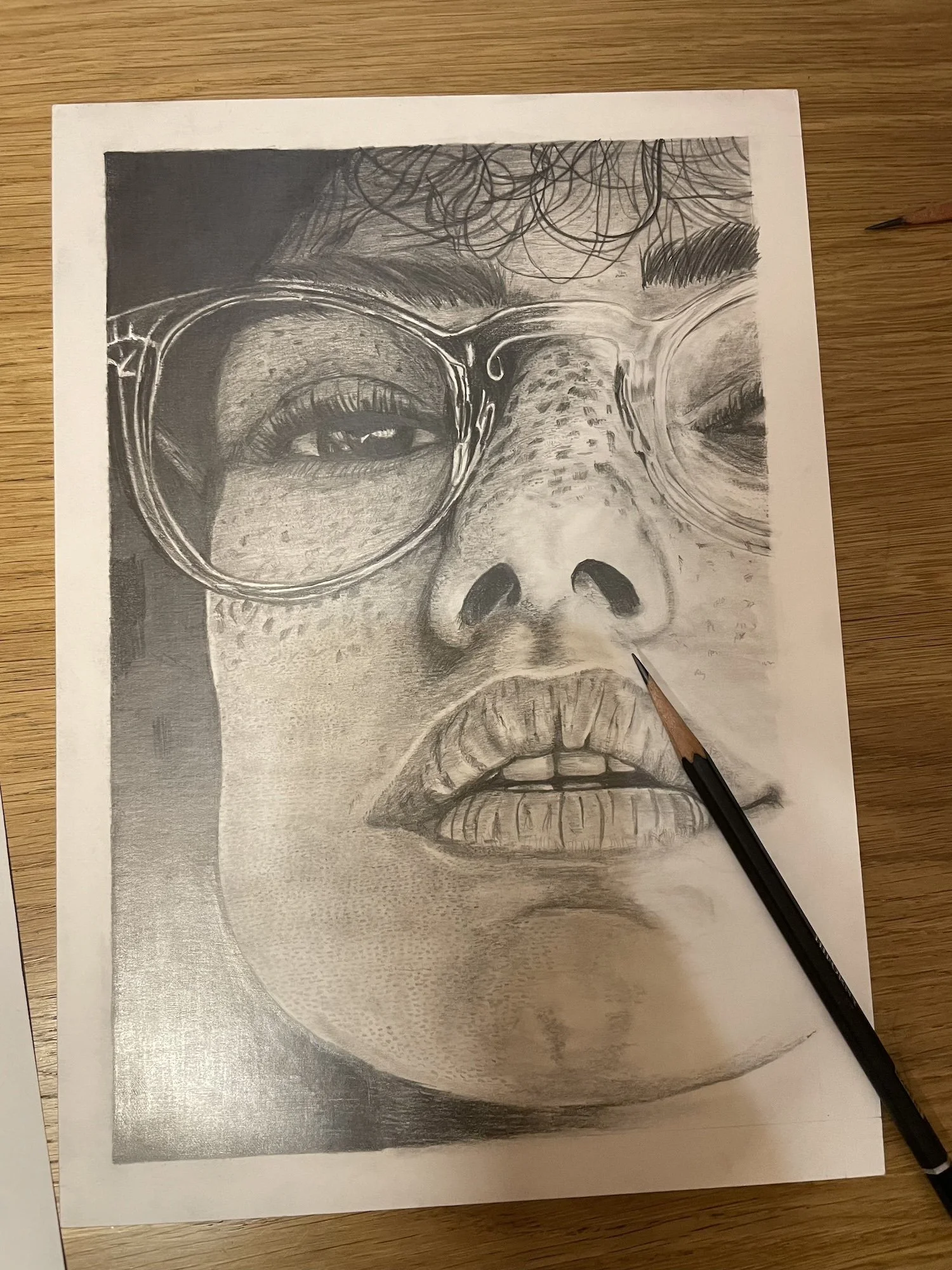 『そばかす女性』　ドローイング