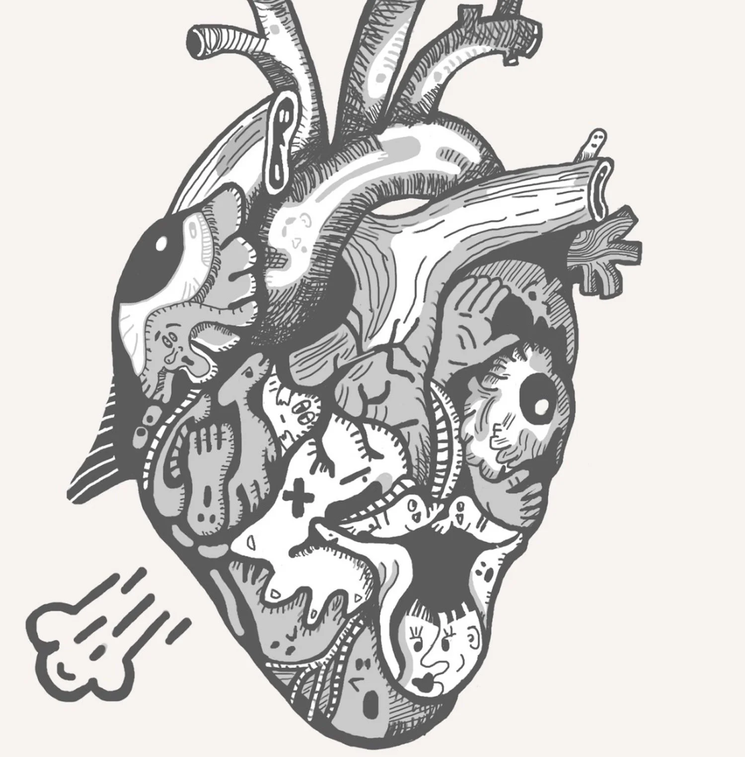 『心臓』ドローイング