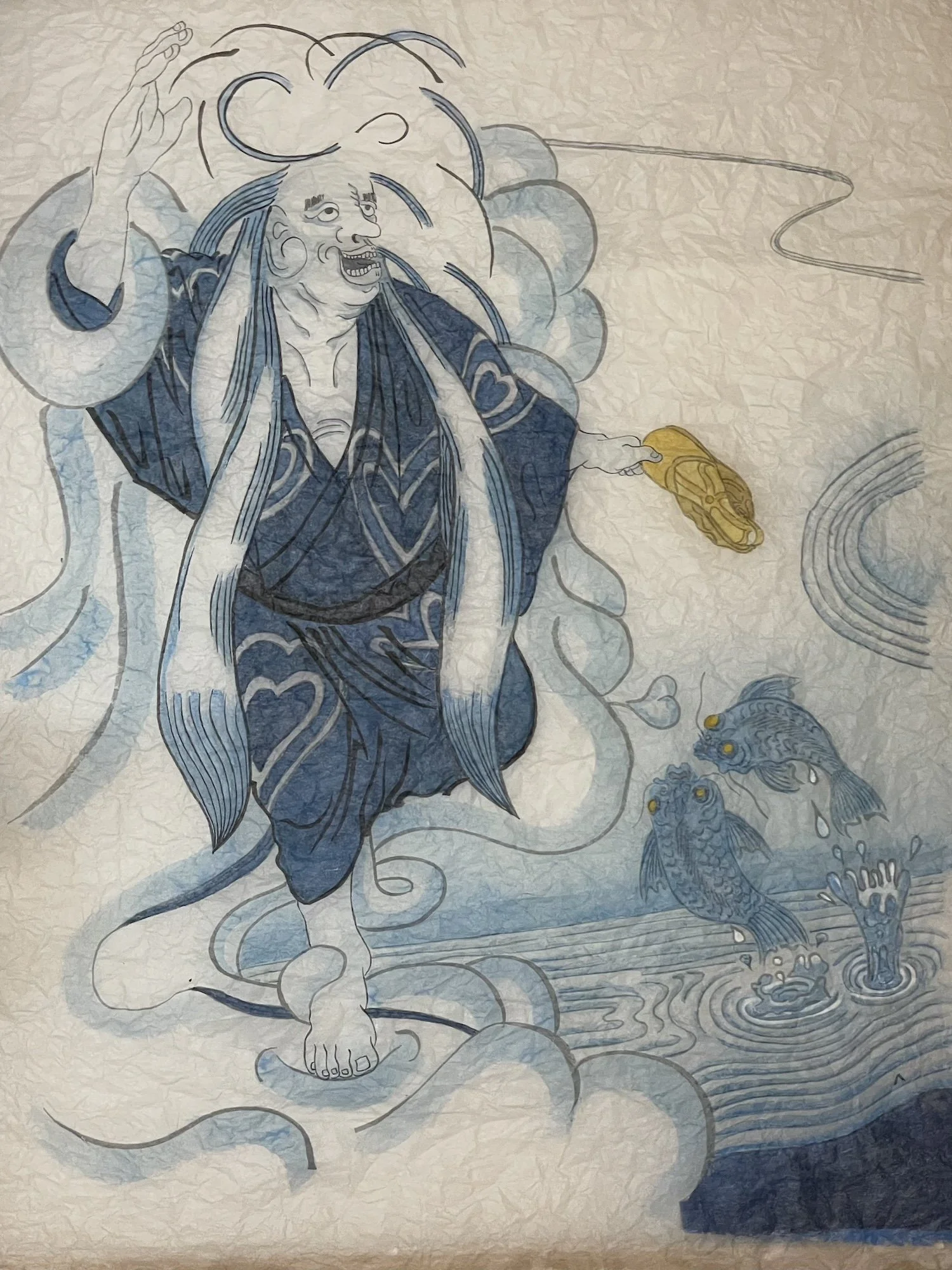 『福の神と貧乏神』福の神 色実験過程