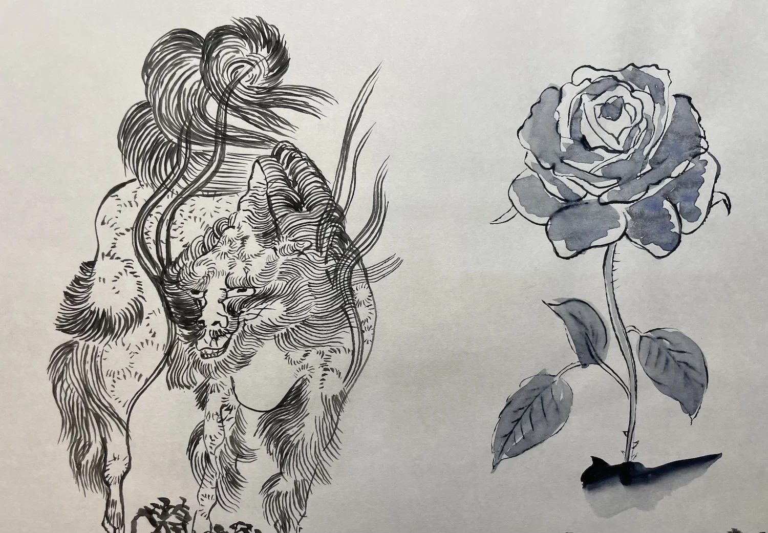 筆線画き模写_ 古典日本画より