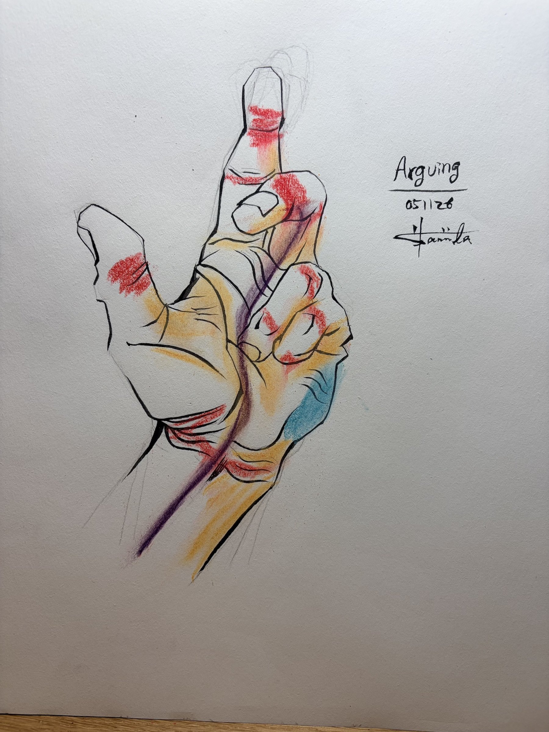 Arguing_Hand Drawing