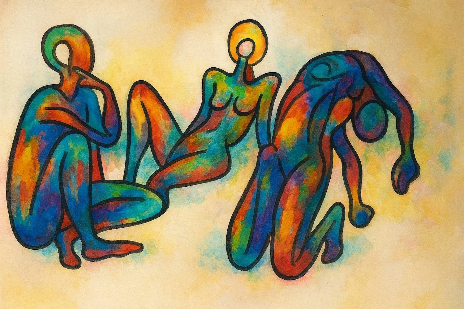 ヌード　ドローイング　ペインティング