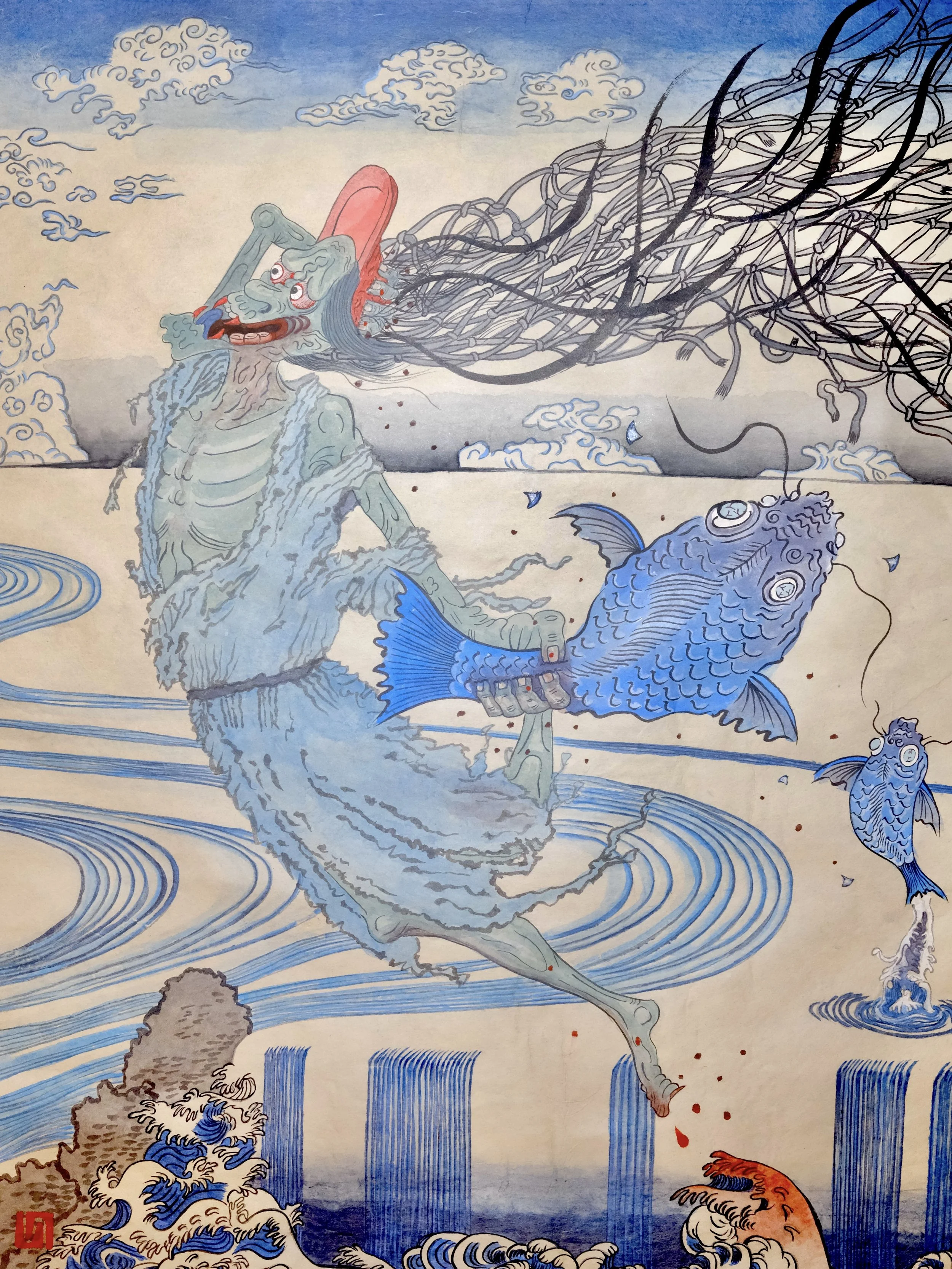 貧乏神と福の神 (右: 貧乏神)
