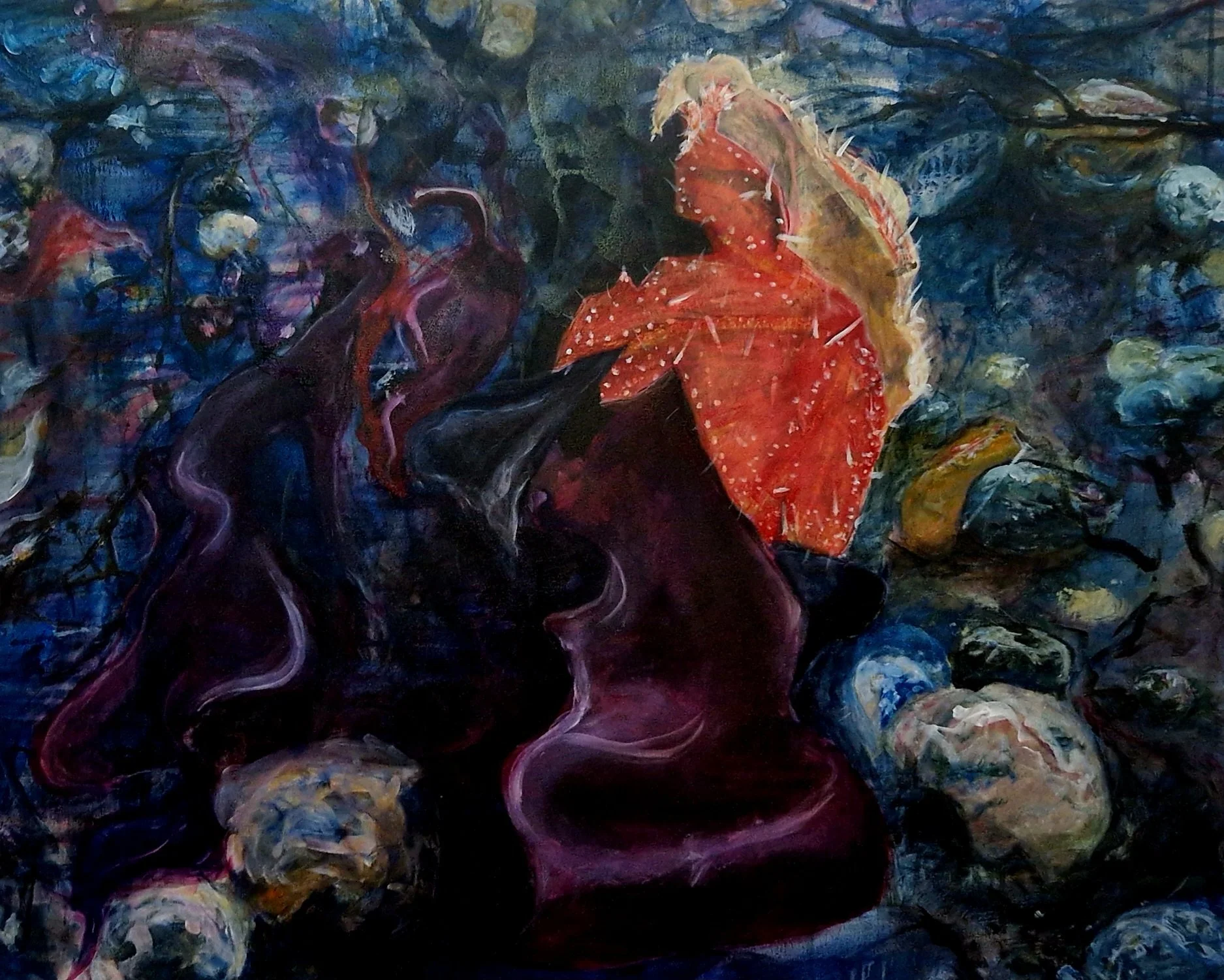 Smashed, 
Acrylic on canvas, 80 x 100 cm