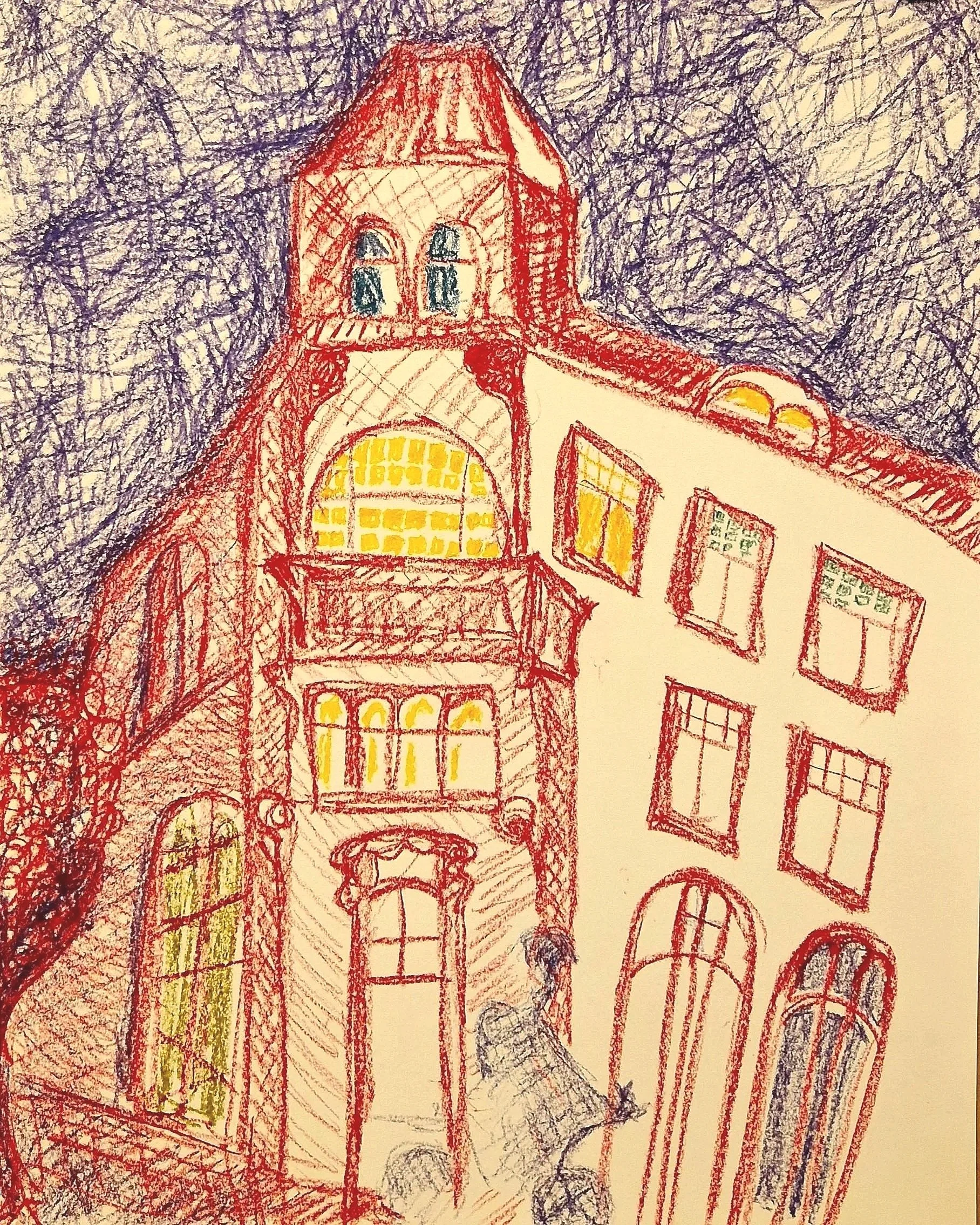 Oil pastels on paper