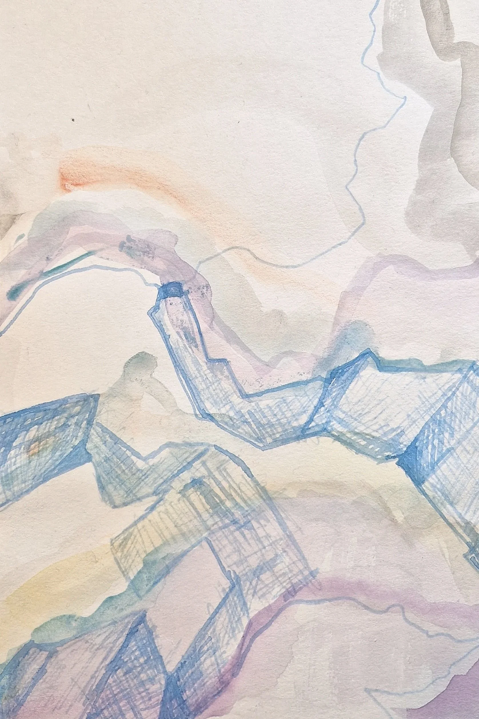 Watercolor and ink on paper