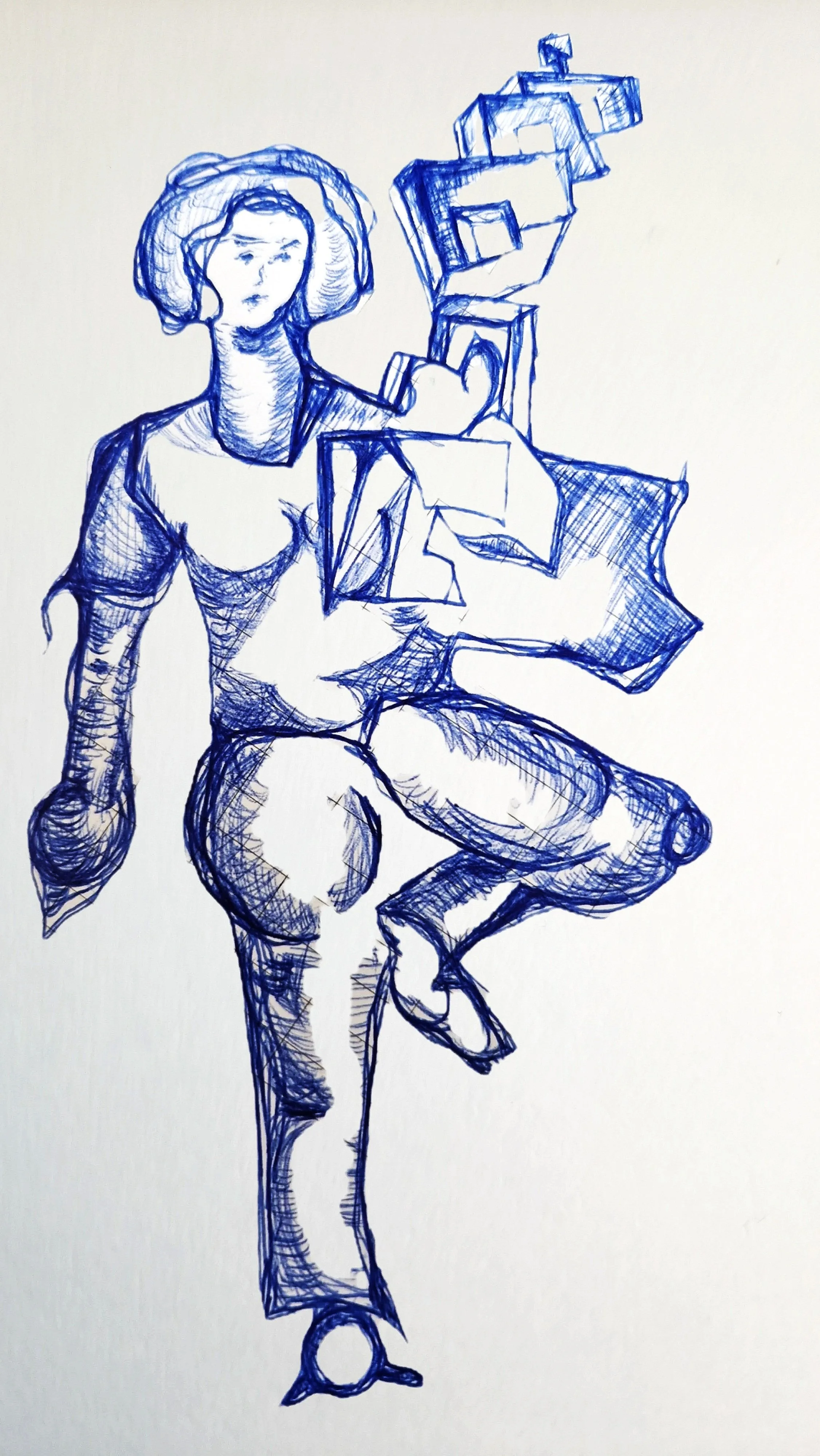 Ballpoint pen on paper