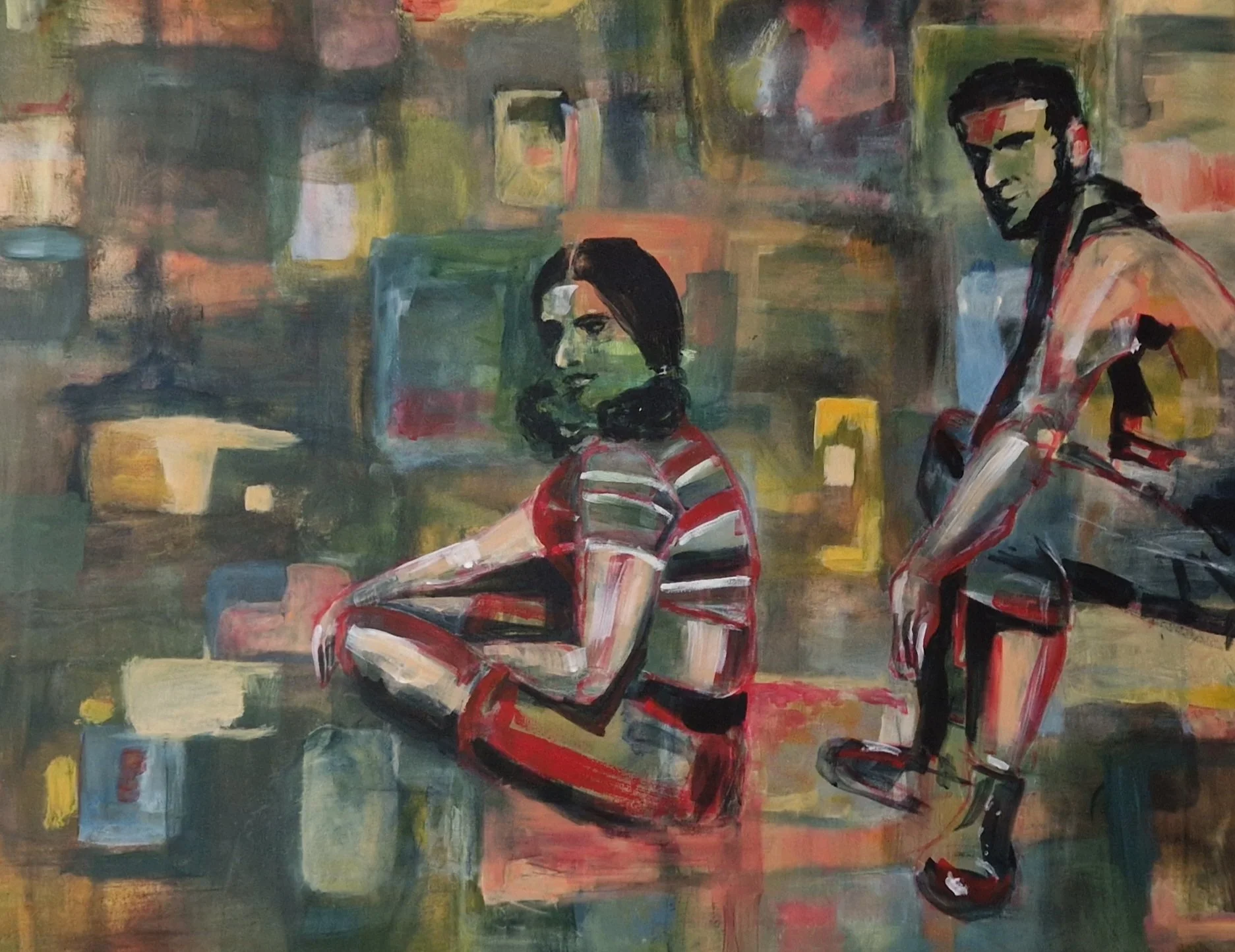 Code, 
Acrylic on canvas, 80 x 100 cm