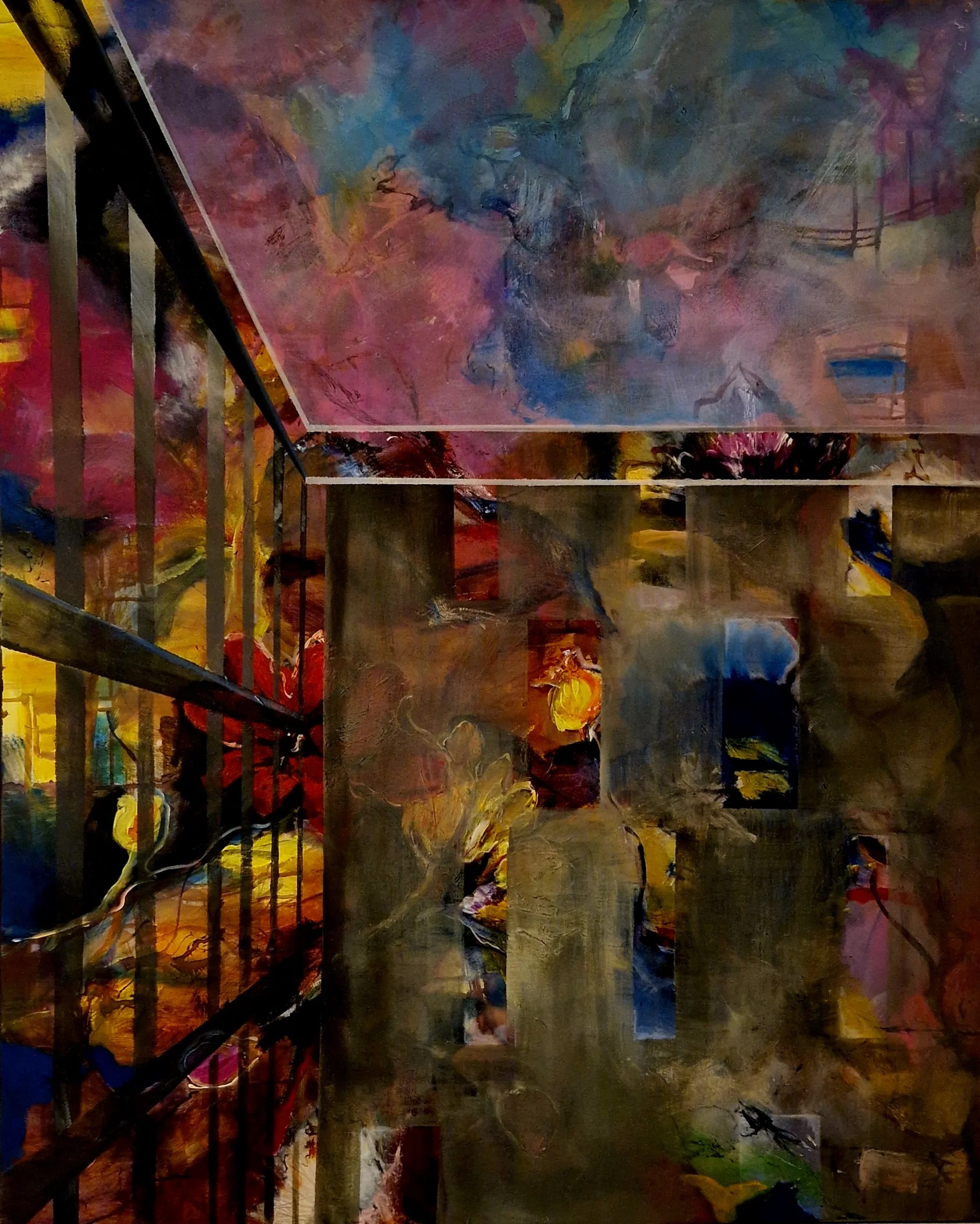 Holding Space, 
Acrylic on canvas, 120 x 100 cm