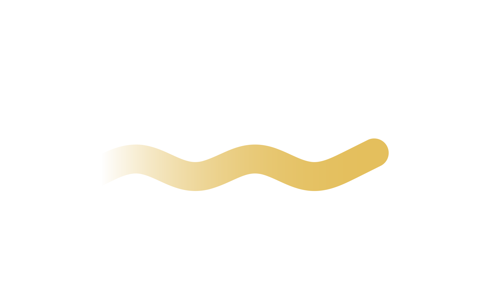 A beige wavy line on a white background.