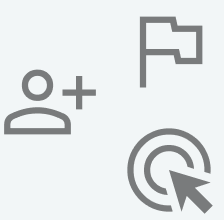 Symbol für Nutzer hinzufügen, Flagge, Zielklicker