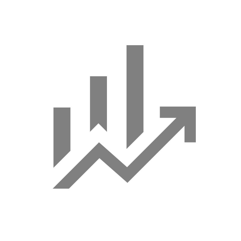 Grafik mit aufsteigender Linie und Balken, symbolisiert Wachstum oder Erfolg.