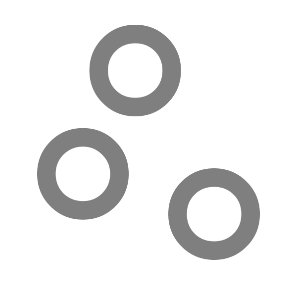 Ein stilisiertes Atom-Modell mit Elektronen, Protonen und Neutronen