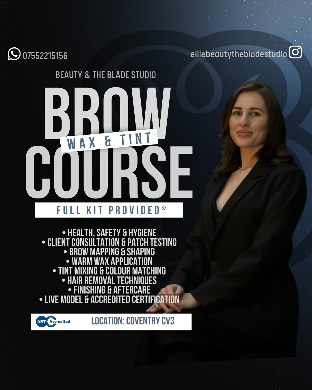 Brow Wax & Tint Course - Half Day