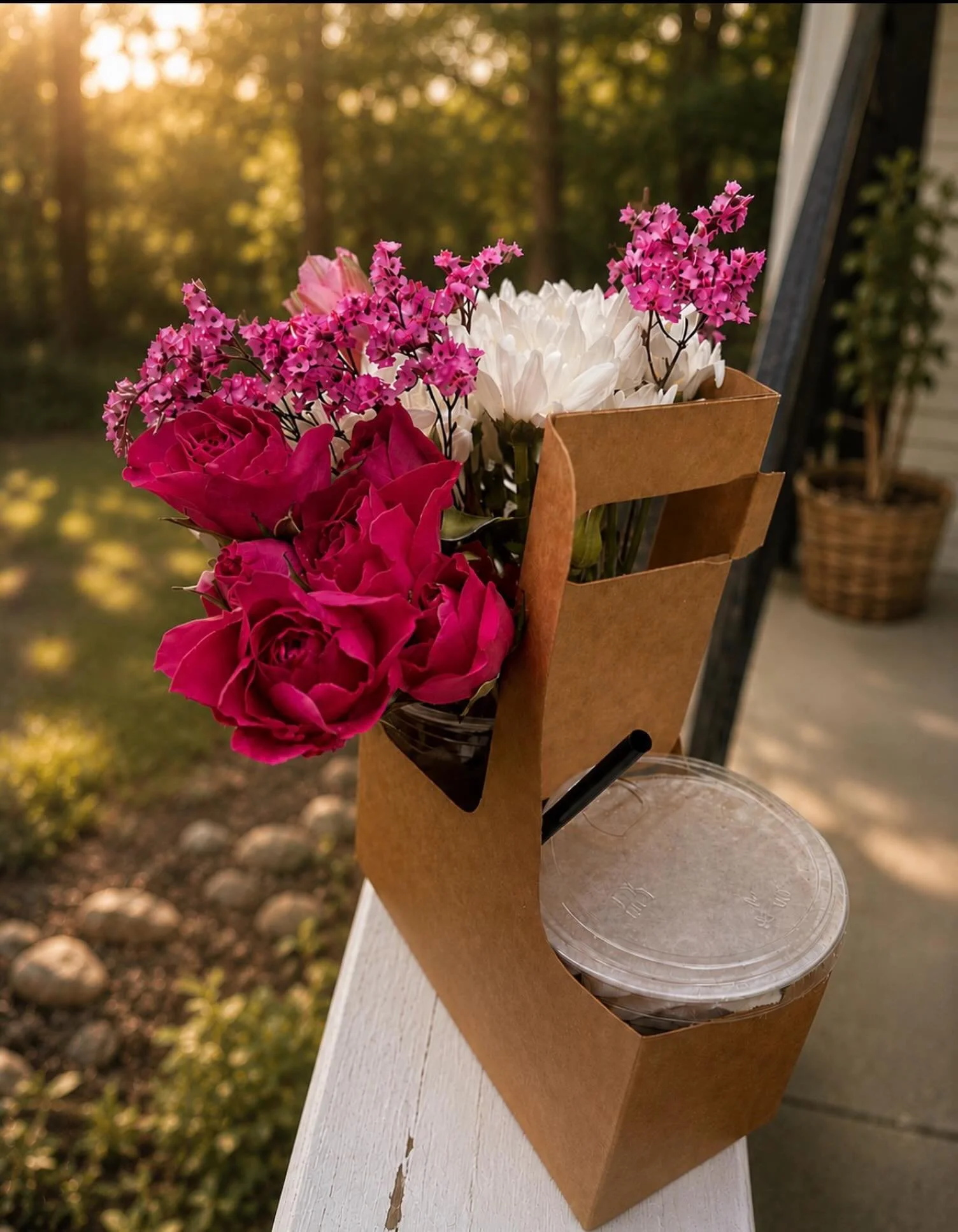 Coffee + flowers >