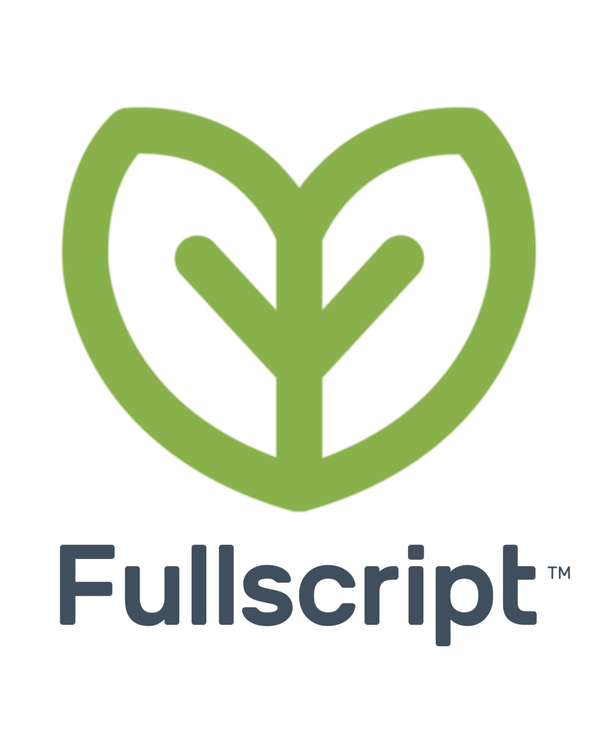 Green leaf logo with the word 'Fullscript' underneath.