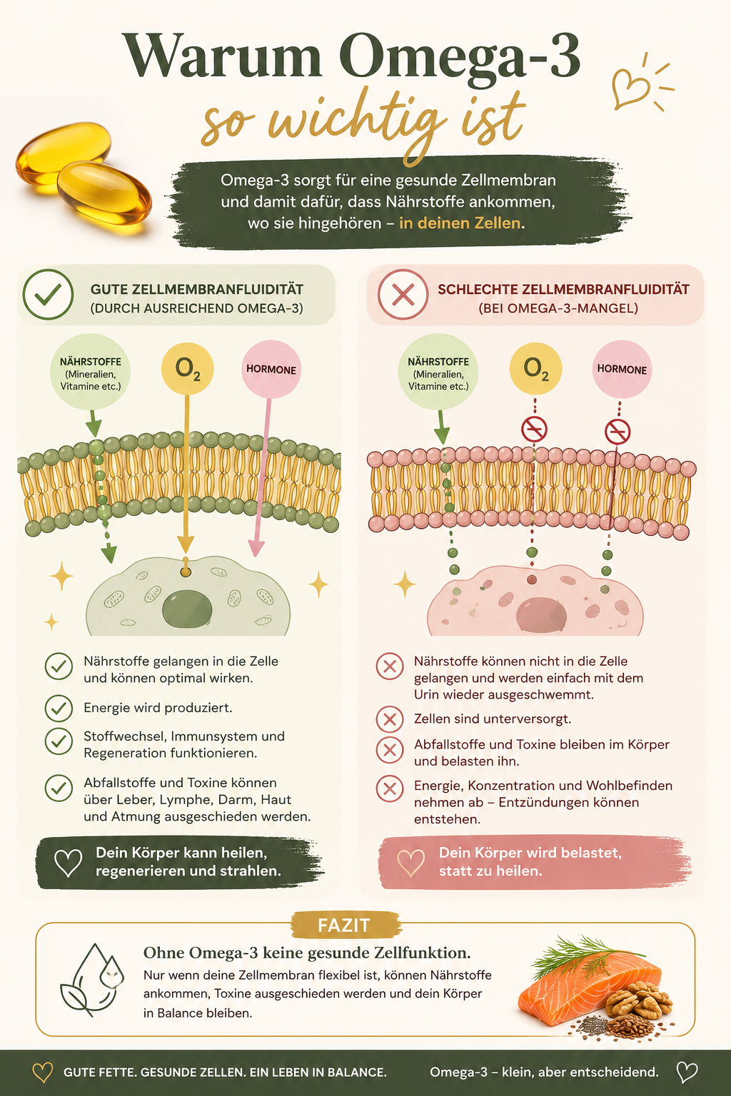Ohne Omega3 - keine gesunde Zellfunktion!⚠️