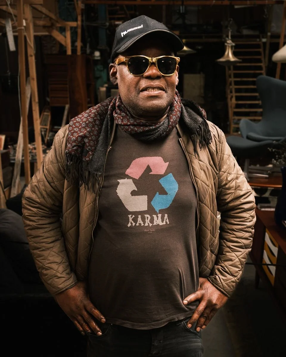 The #52frames theme last week was Portrait of a Stranger. This is Cleve (AKA Blakk Gold), originally from Jamaica, who runs a stall at a furniture market in Copenhagen. We had a great conversation and he insisted on wearing shades for photographs des