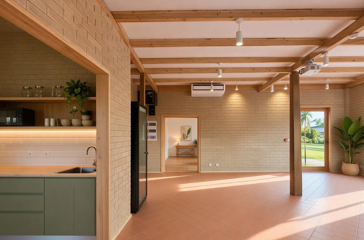 Interior do Edifício-Sede da Fundação FAYA no Príncipe | Construção ELAH.