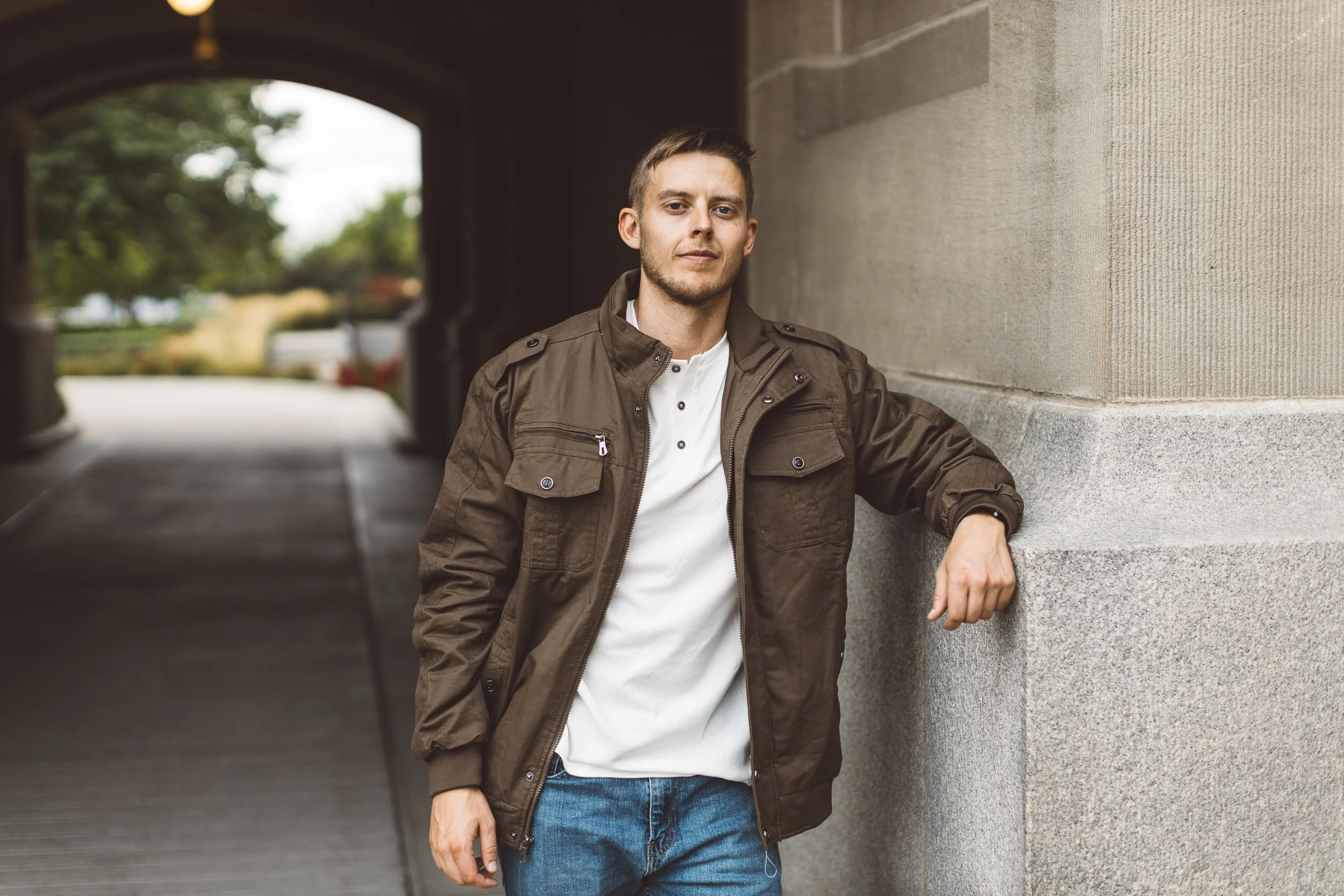 Personal branding photography of an entrepreneur at the Idaho State Capitol, captured by a Boise branding photographer for business owners and professionals