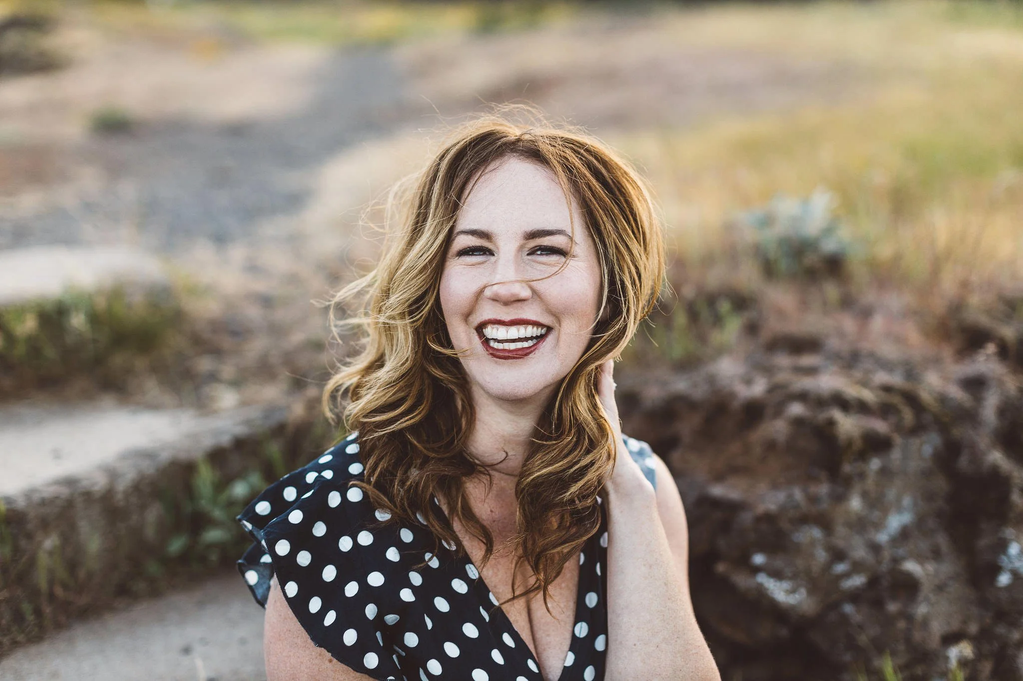 Branding photo of a creative entrepreneur in the Boise foothills during a personal brand photography session.