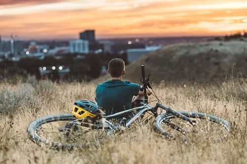Branding photo of an entrepreneur during a personal brand photography session in the foothills in Boise, Idaho.