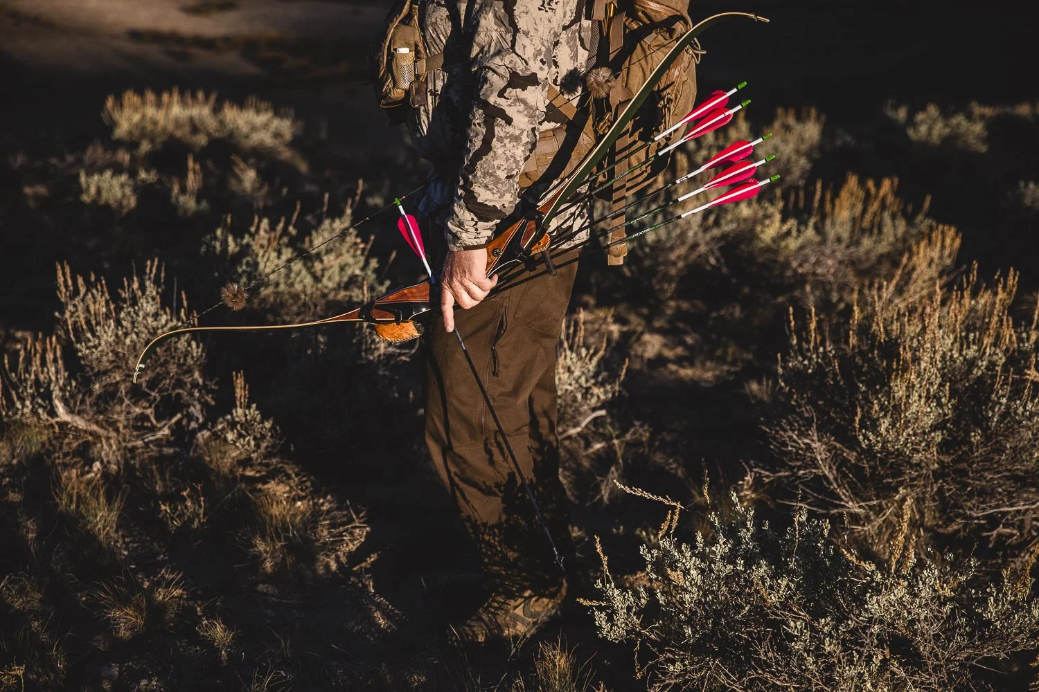 Destination marketing photography highlighting Stanley Idaho as an outdoor travel location for archery hunting
