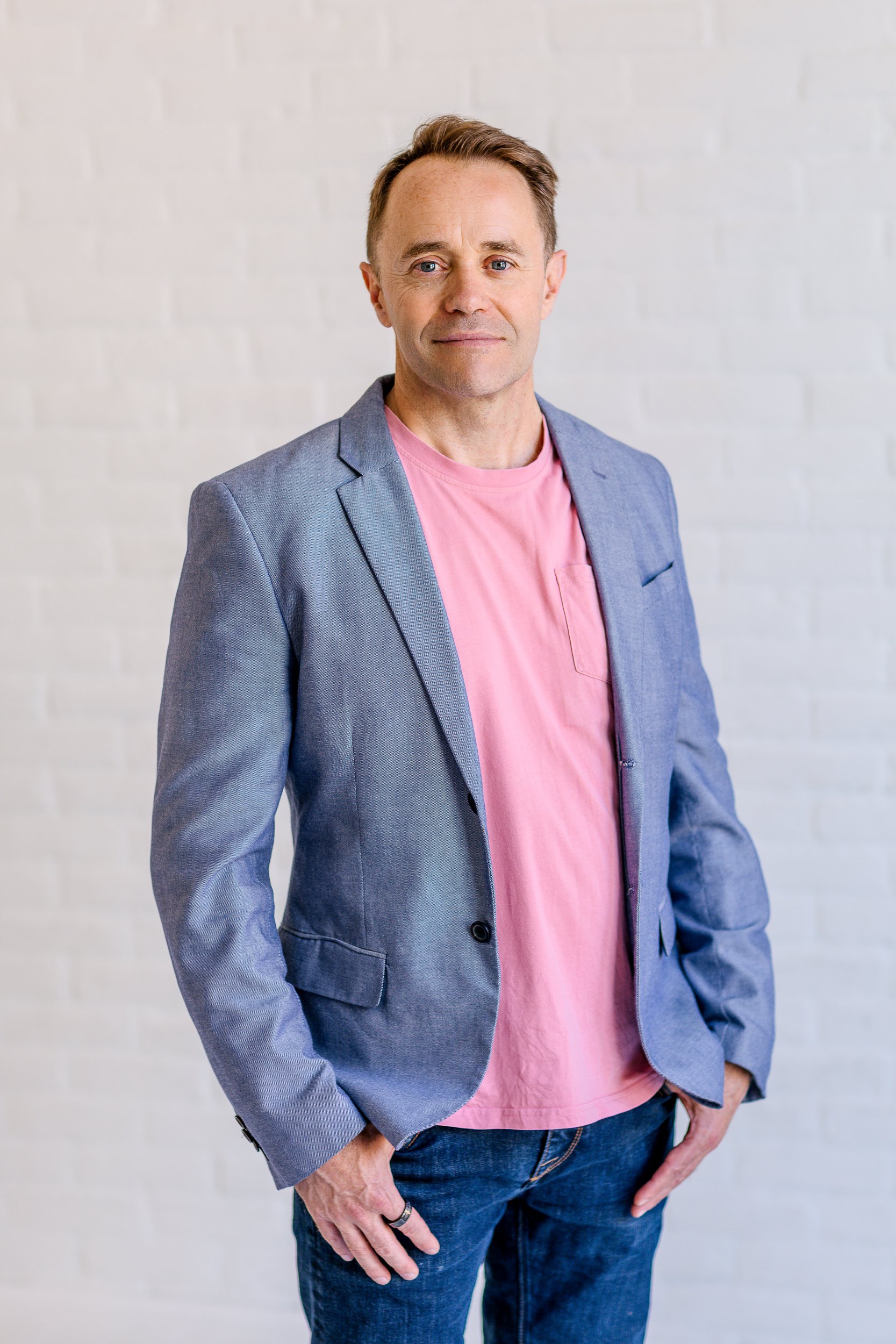 Natural light headshot of a counselor in a studio in downtown Boise during a branding photoshoot.